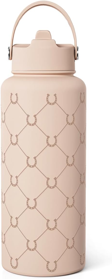 Detalle de SANDJEST SJ-DW-SS-WB32SL Horse Insulated Water Bottle, 32 oz