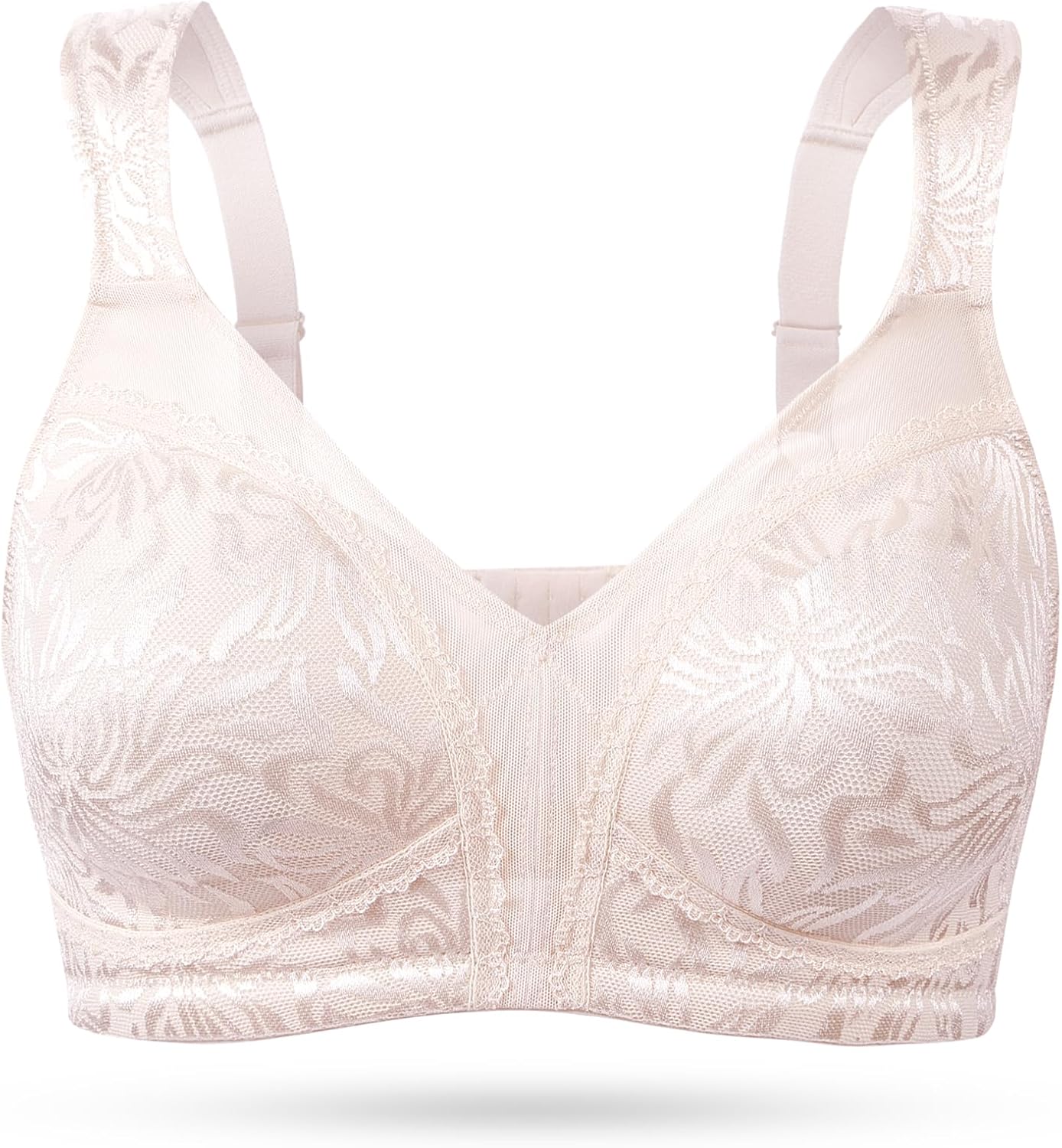 Detalle de WingsLove Women's Full-Coverage Minimizer Bra, Non-Padded and Wire-Free