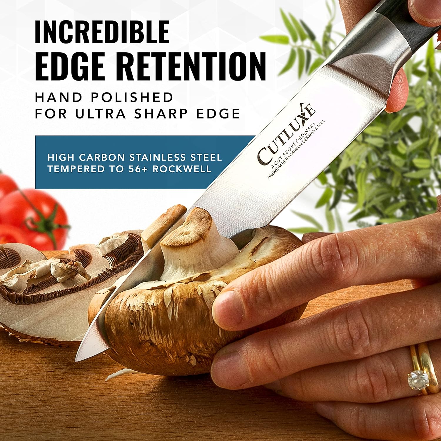 Detalle de Cutluxe Chef Knife Set, 3-Piece