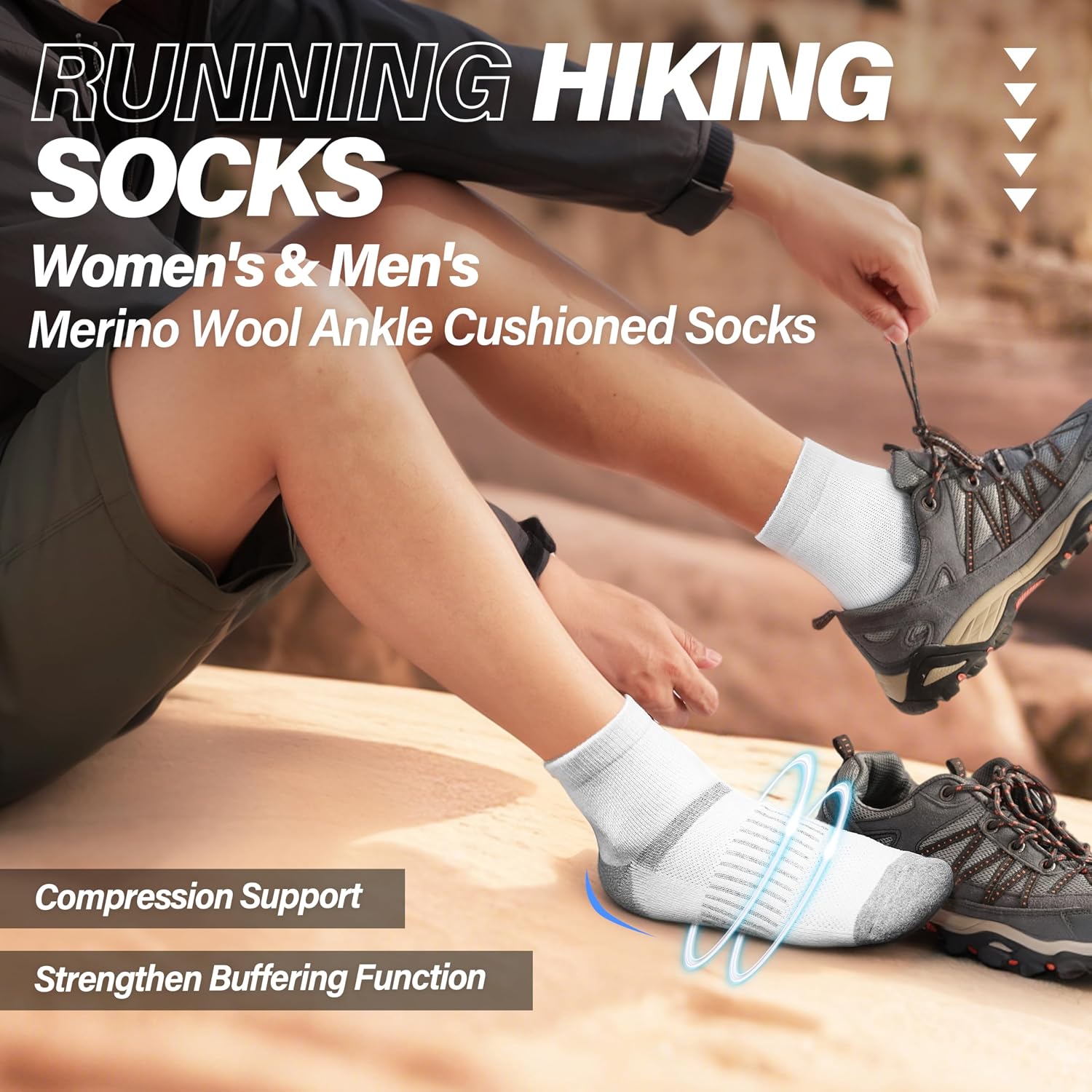 Thumbnail 1 de MOSEY KOSY Merino Wool Socks 6 Pairs