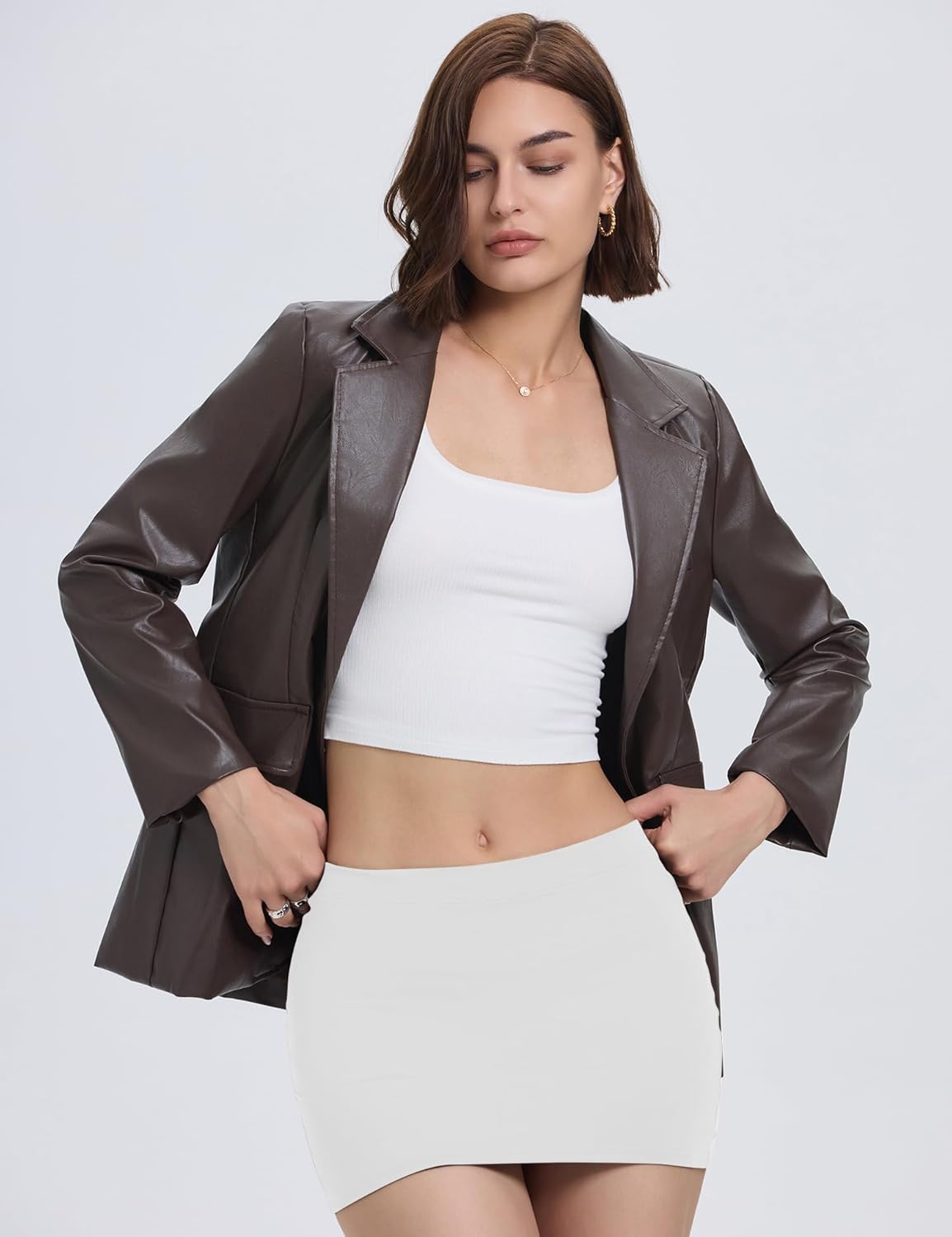 Thumbnail 4 de Rapbin Minirock für Damen Basic mit Shorts, eng anliegender Bleistiftrock – für Sommer, Herbst & Club-Style