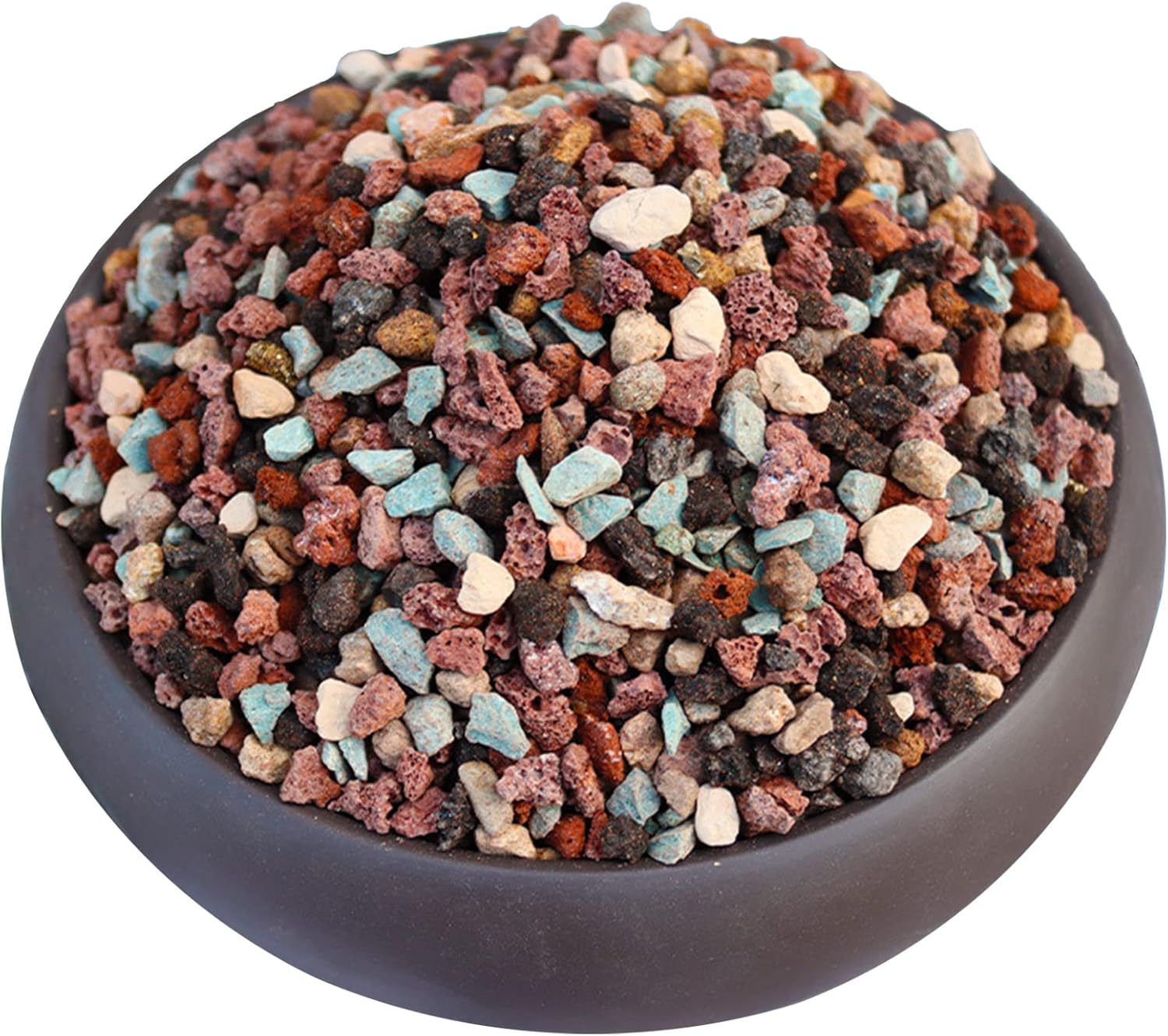 YUNSTK Mix Horticultural Lava Rock: Colourful Top Dress for Drainage and Decor