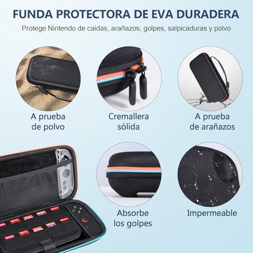 Detalle de LONGYI Funda de Gran Capacidad para Switch 2: protección rígida, impermeable y transporte seguro