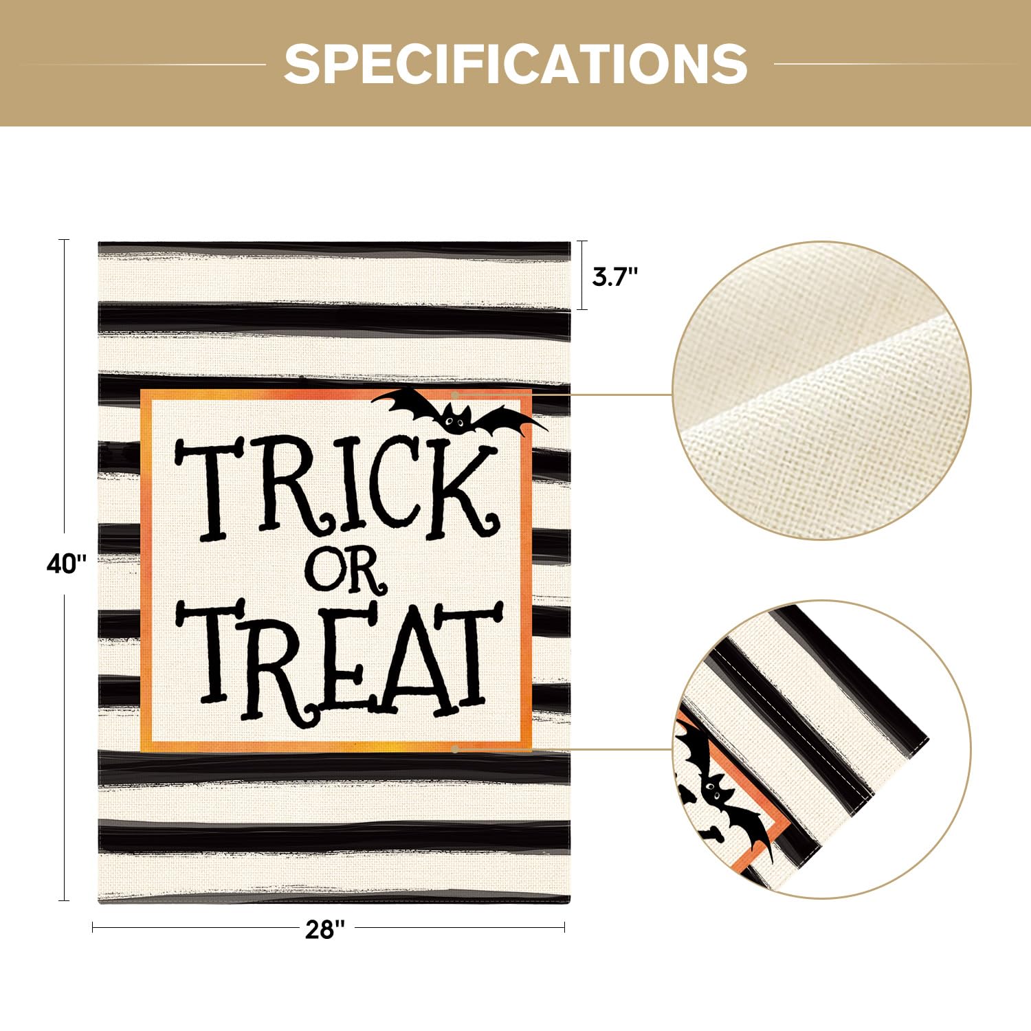 Detalle 1 de AVOIN colorlife 0808091 Halloween House Flag, Double-Sided 28 x 40-Inch