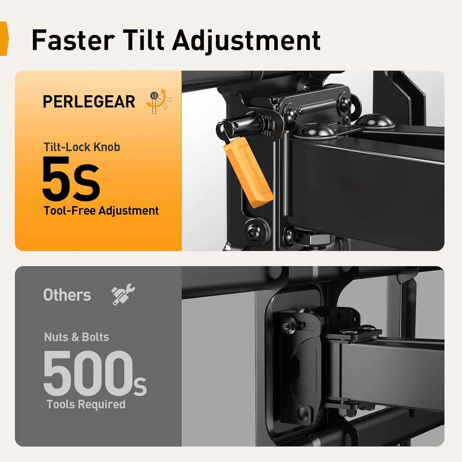 Thumbnail 6 de Perlegear PGLF6 TV wall bracket 32–85 inch, 60 kg