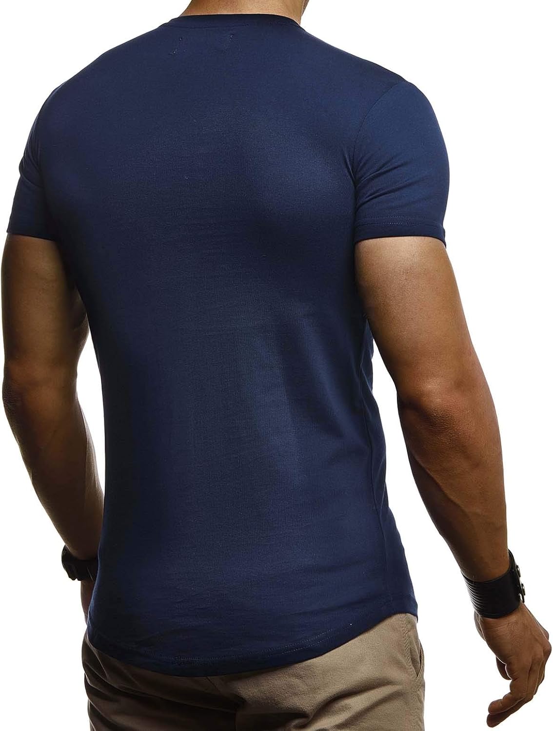 Detalle de Leif Nelson Herren Casual T-Shirt – Taillierte Passform, vielseitig einsetzbar