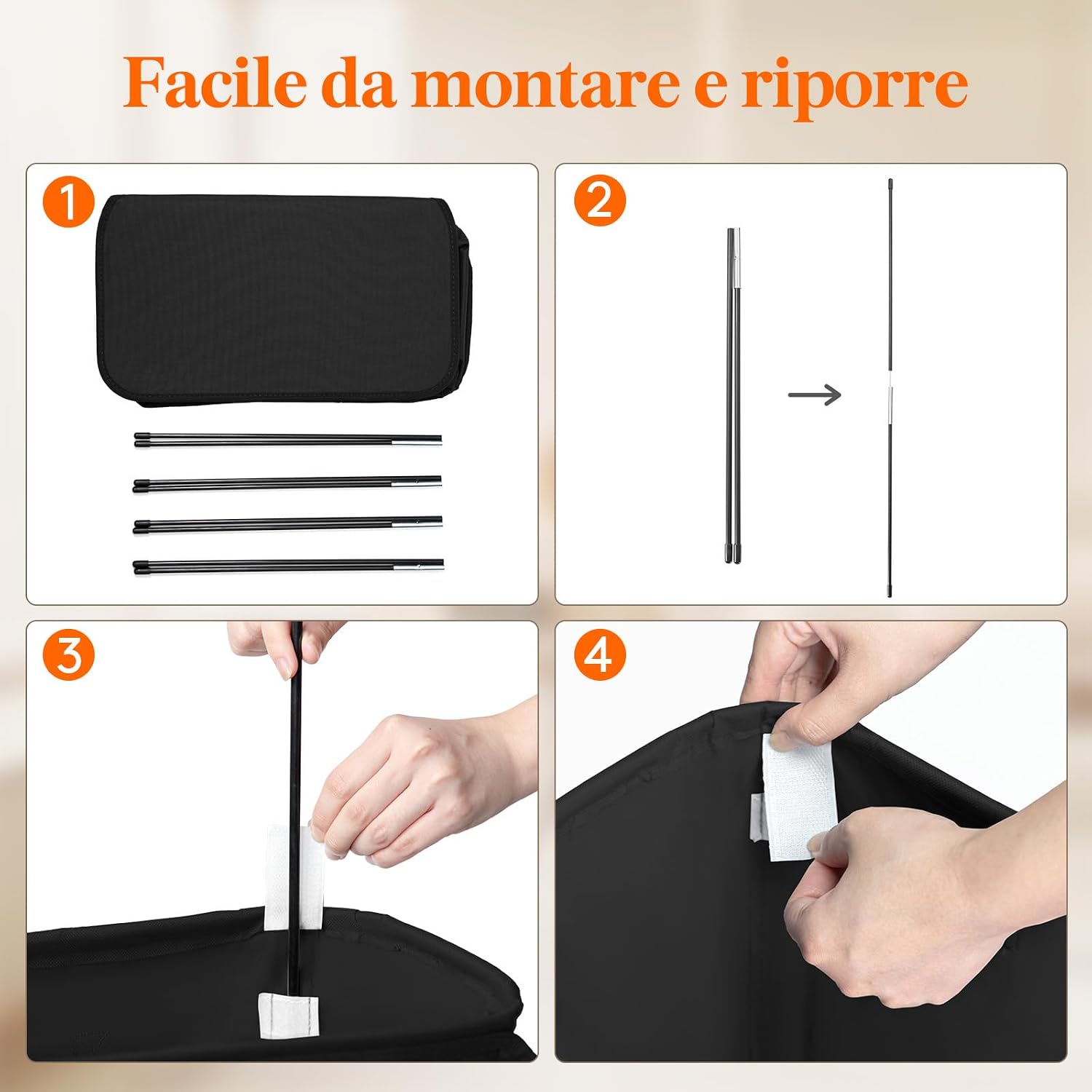 Detalle 2 de Lifewit Cesta portabiancheria 65 L salvaspazio