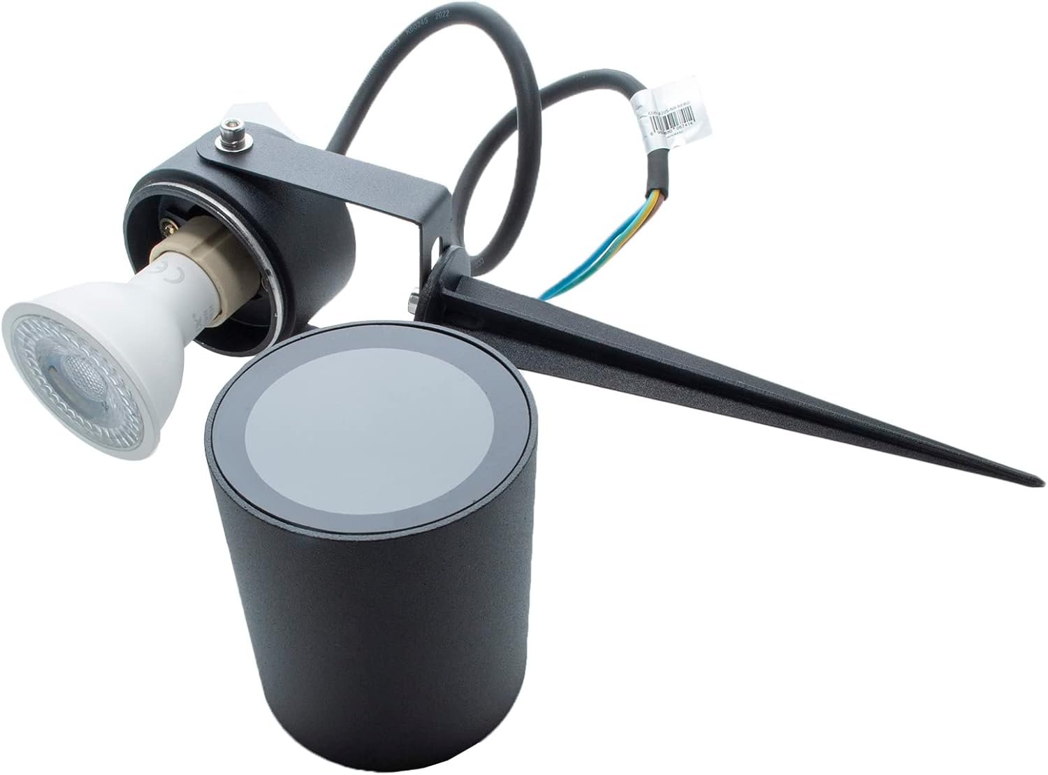 Thumbnail 2 de Planetitaly Faretto SPOT da picchetto orientabile IP65 con attacco GU10 8W, 230V – Nero, 6000K