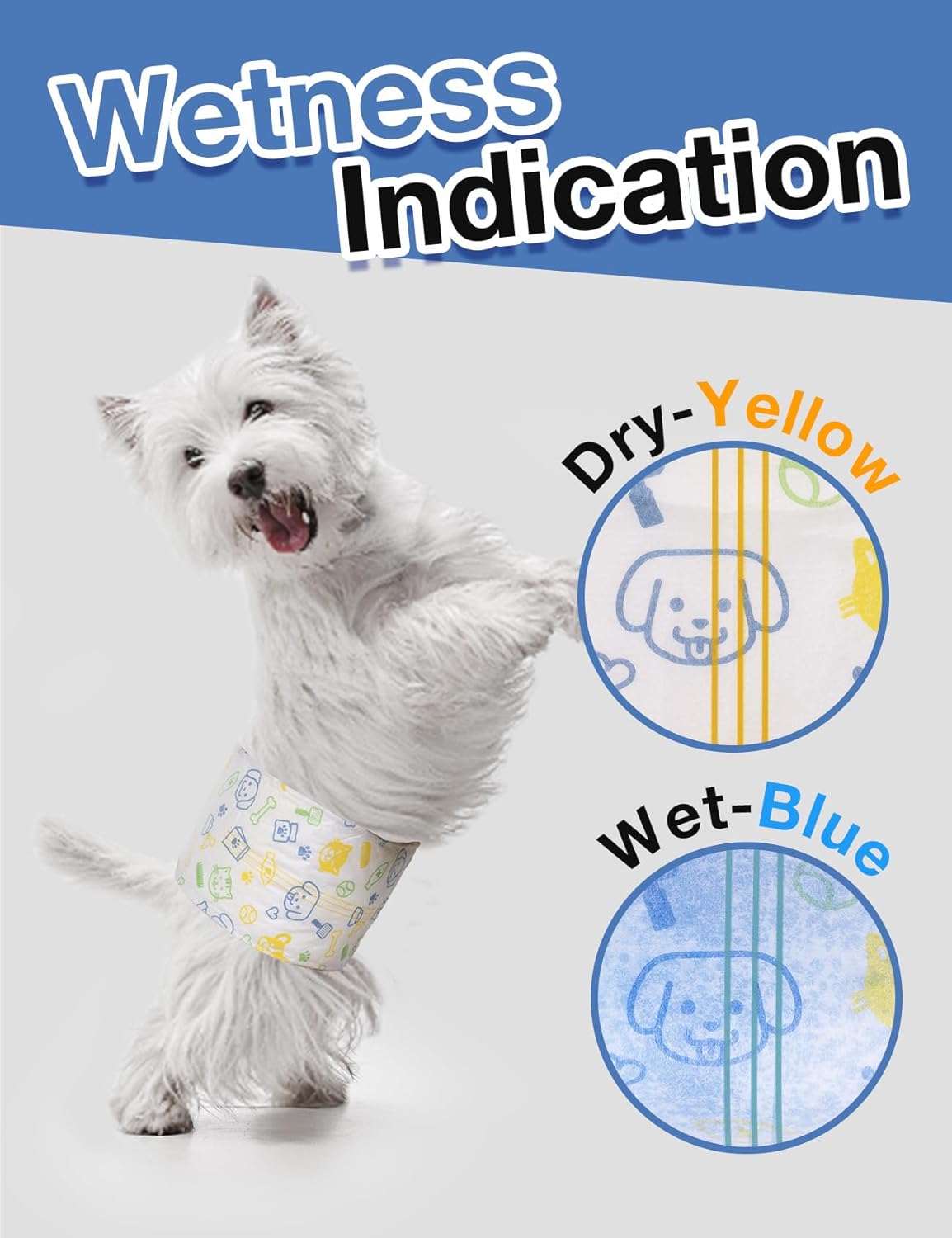 Thumbnail 5 de Dono Pannolini per cani maschi monouso (48 pz.) con indicatore di bagnatura e chiusure regolabili