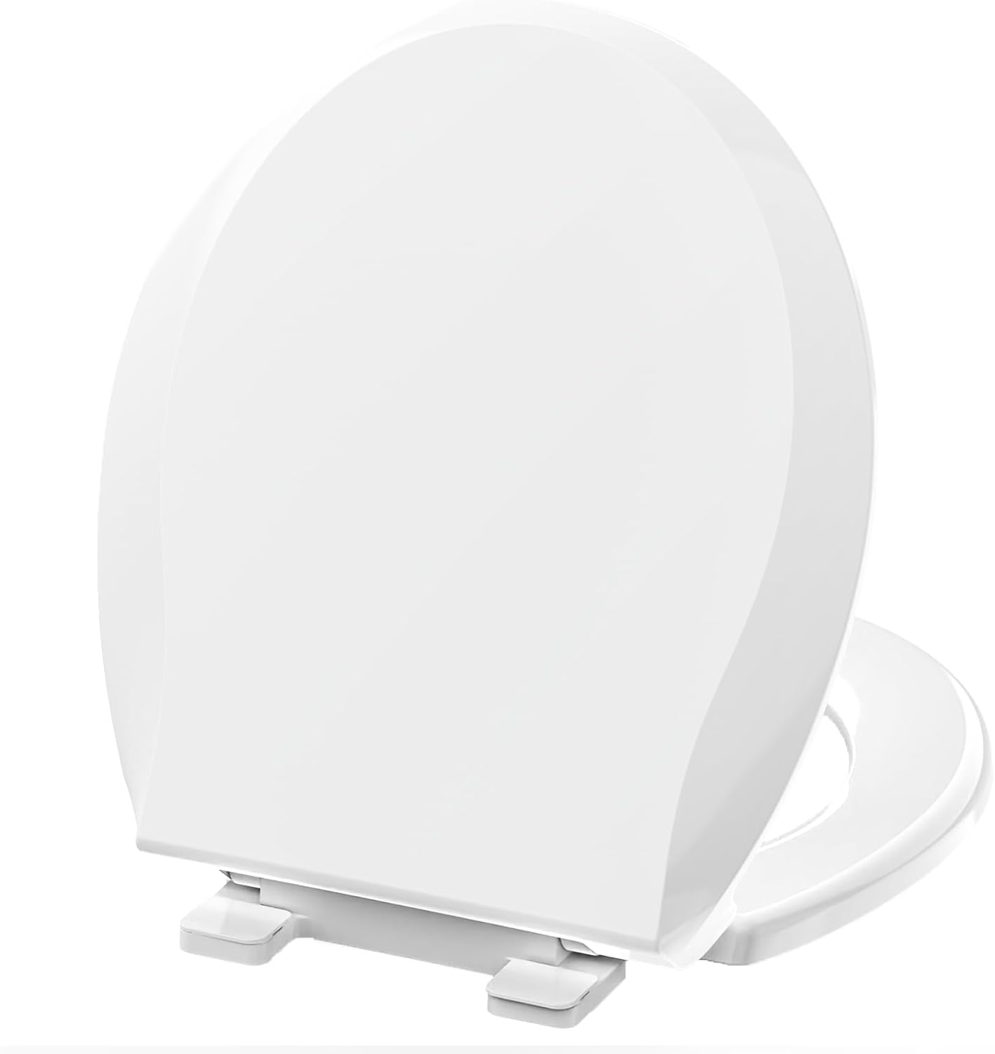 Detalle de Aünsffer 001-1C Round Toilet Seat, 16.5-Inch Polypropylene, Soft Close