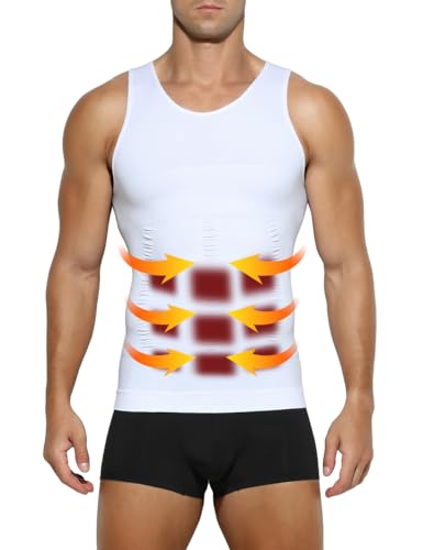 Detalle de Casey Kevin Faja Chaleco Hombre: Camiseta de compresión para fitness, talla S–XXL