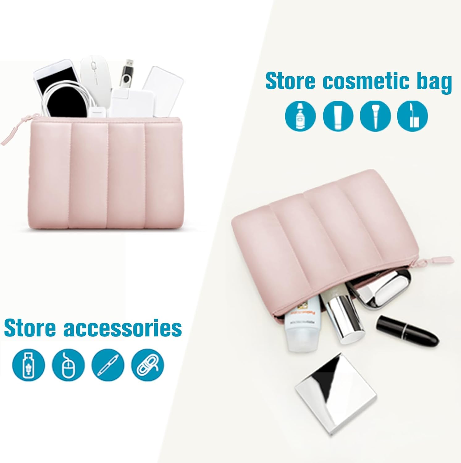 Thumbnail 4 de TECOOL 14 Zoll Laptoptasche – Schutzhülle in Rosa, kompatibel mit 14" Lenovo IdeaPad/ThinkPad, HP EliteBook, Dell, Acer, Chromebook und MacBook Air 15 (M2/M3/M4) – Spritzfest