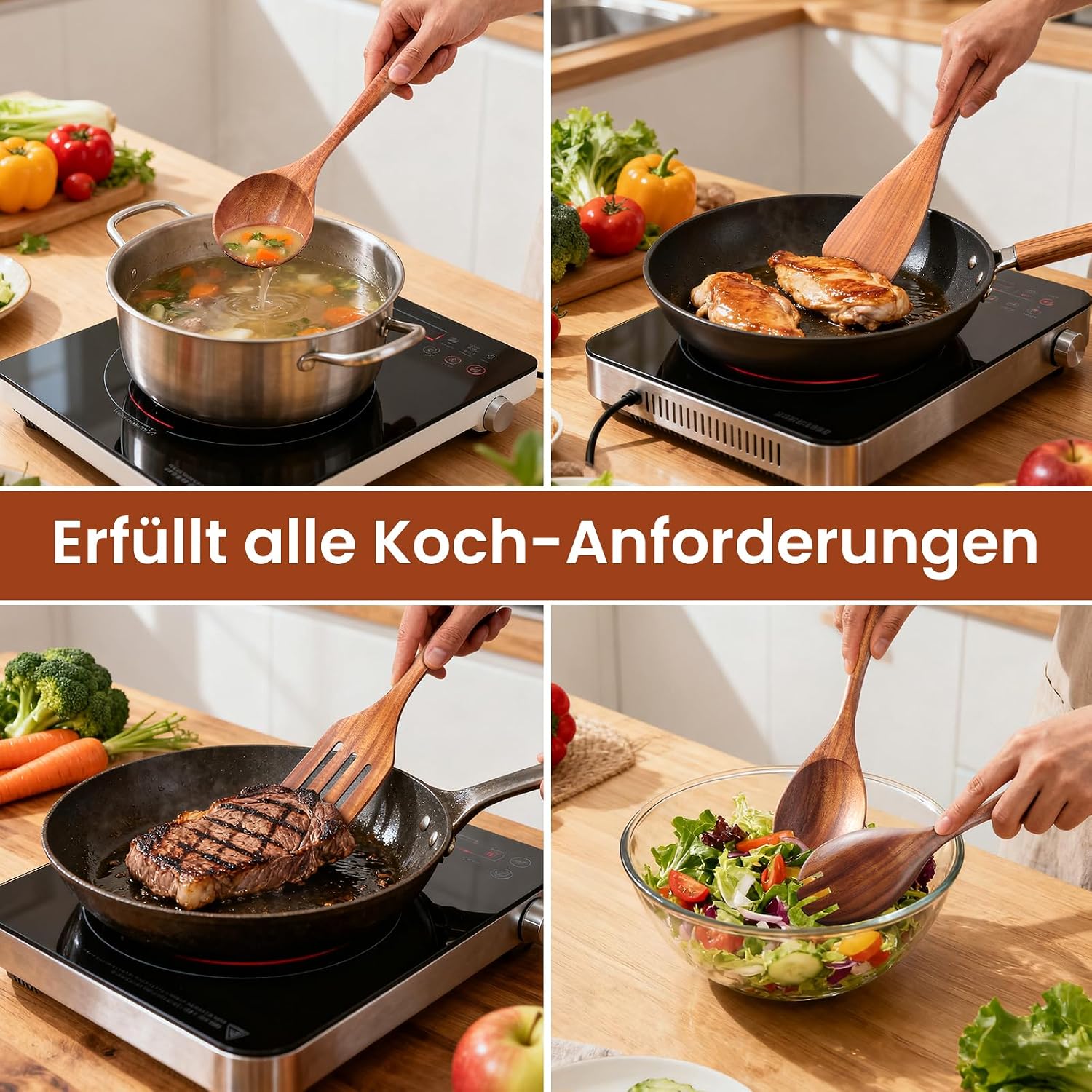 Thumbnail 6 de Mooues Kochlöffel Holz Set 9-teilig