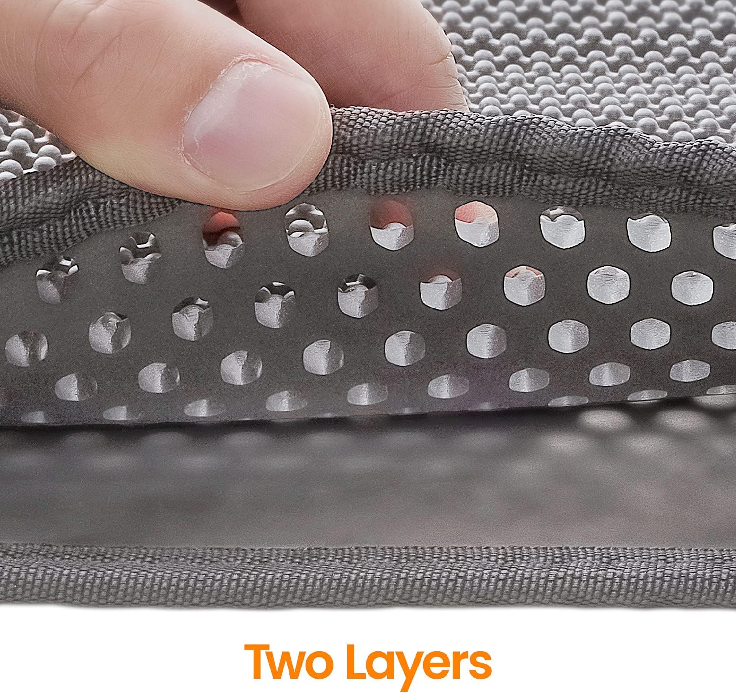 Detalle 2 de Conlun Cat Litter Mat & Tray Mat (Honeycomb Double Layer, 60 x 46 cm) - Grey