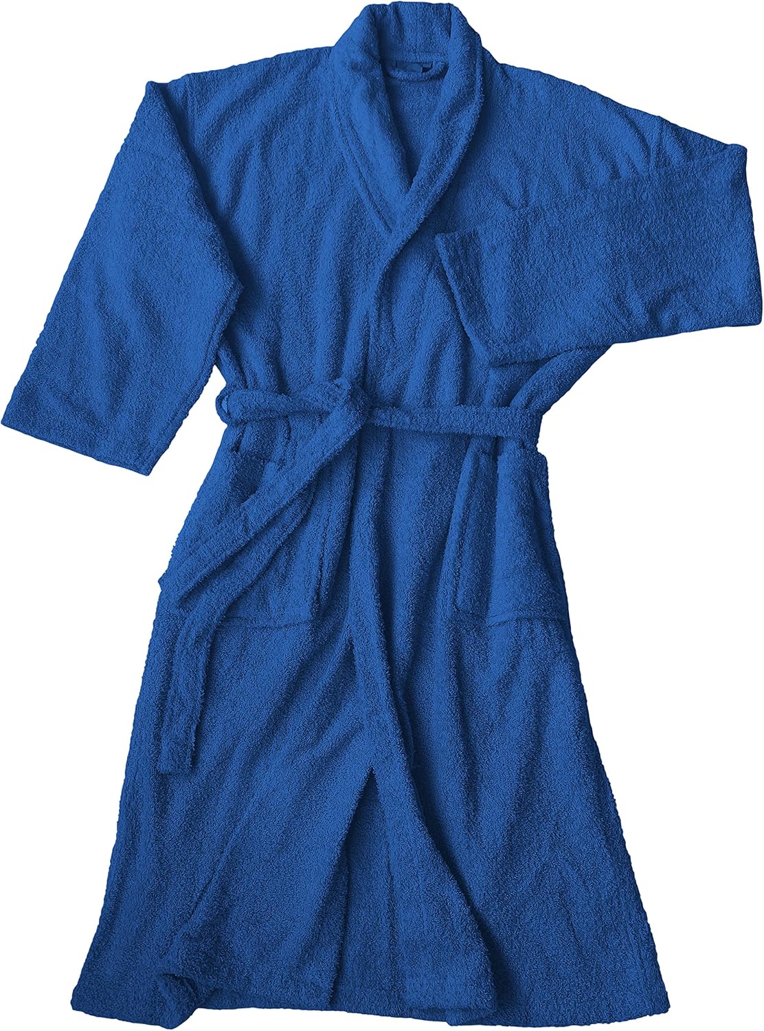 Detalle 2 de LEBENGOOD Peignoir unisexe en coton éponge américain 400 g/m², avec ceinture et poches