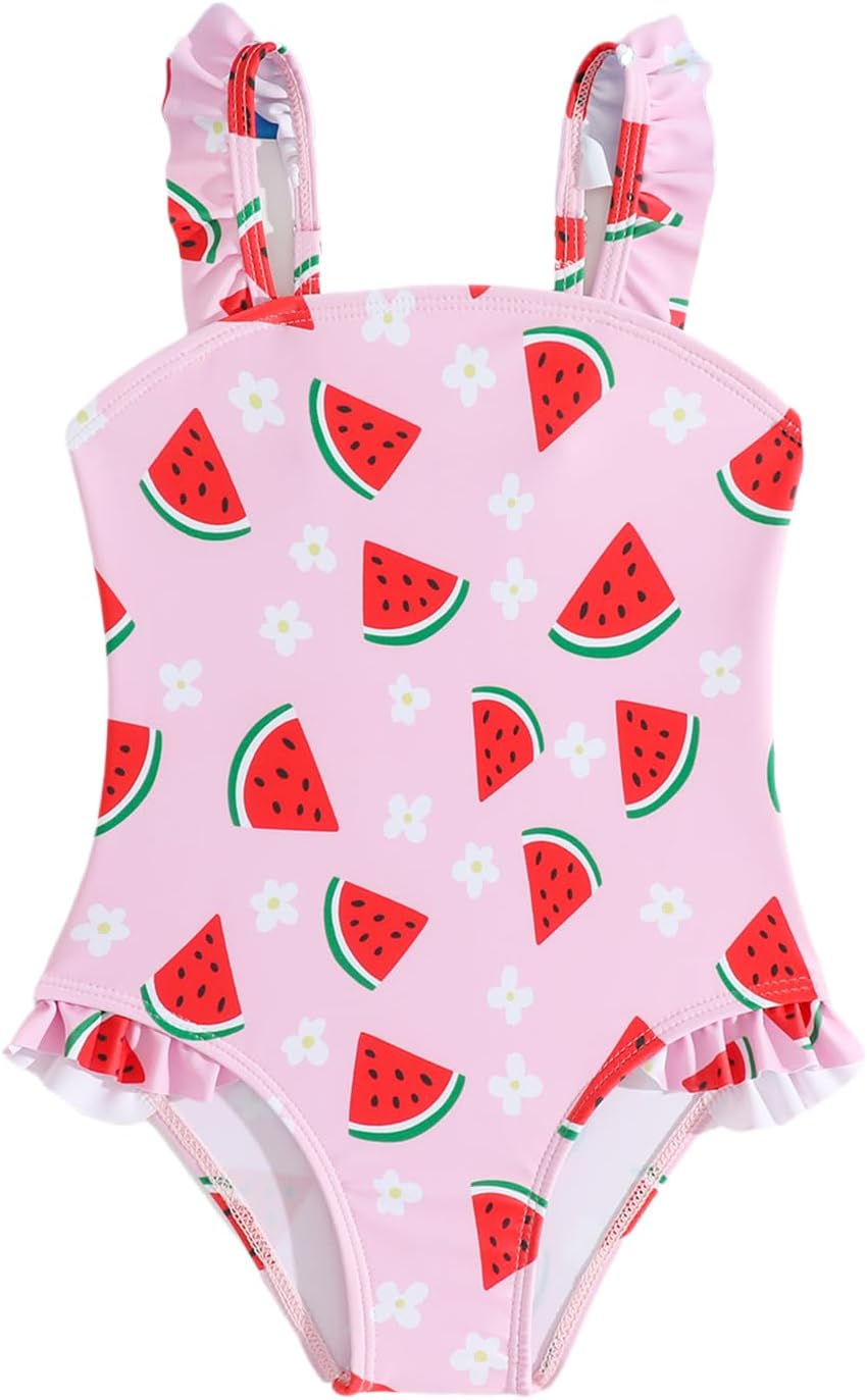Detalle de FishingDino Toddler Girls Swimming Costume 1-6T – Adorable, adjustable, quick-dry one-piece
