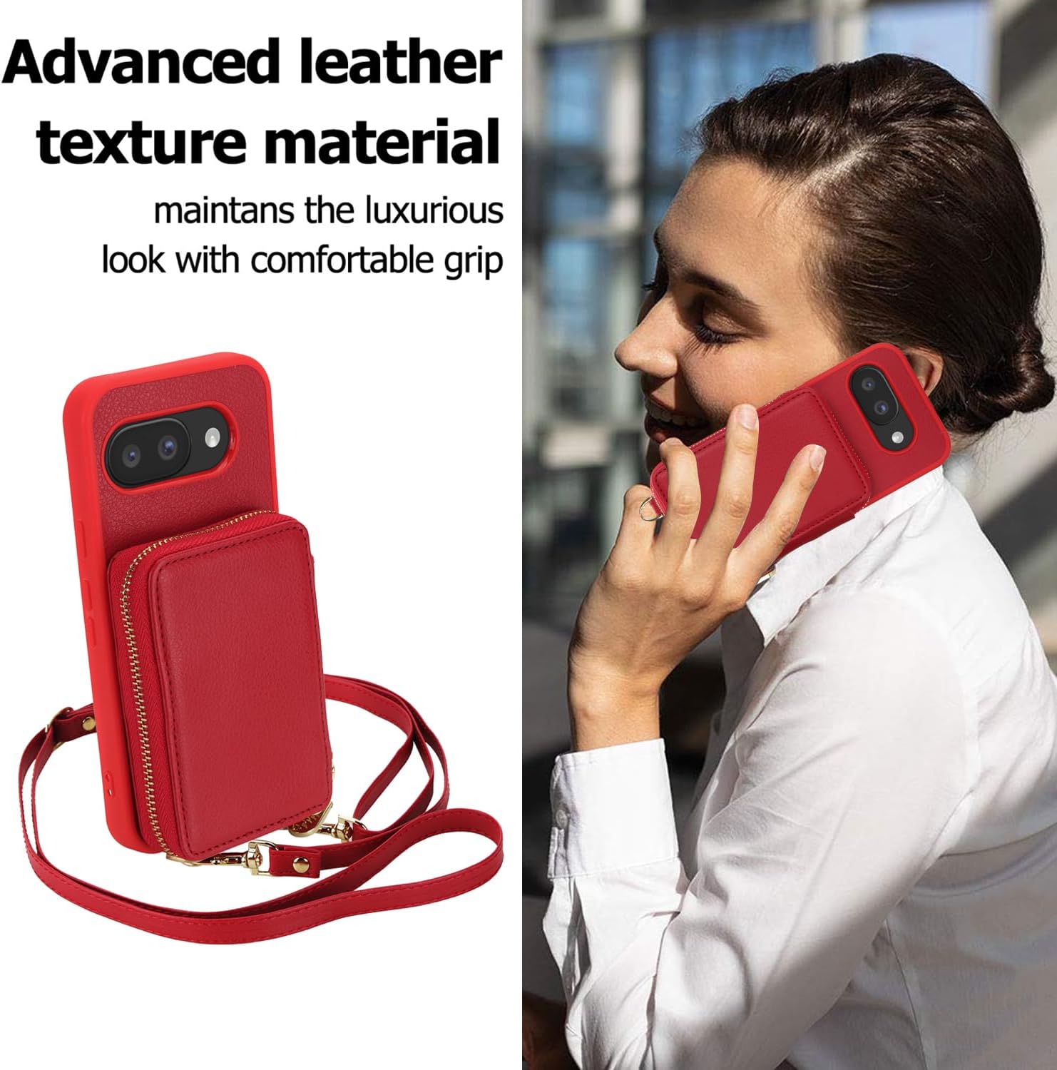 Thumbnail 5 de Phone Case for Google Pixel 9A Wallet with RFID Blocking and Crossbody Strap