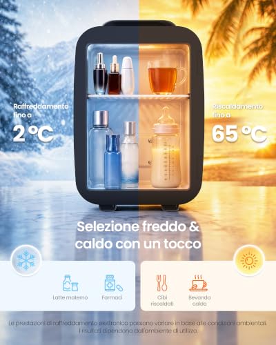 Thumbnail 2 de SONGMICS Mini Frigo 4 L: portatile, silent e versatile con funzione caldo/freddo
