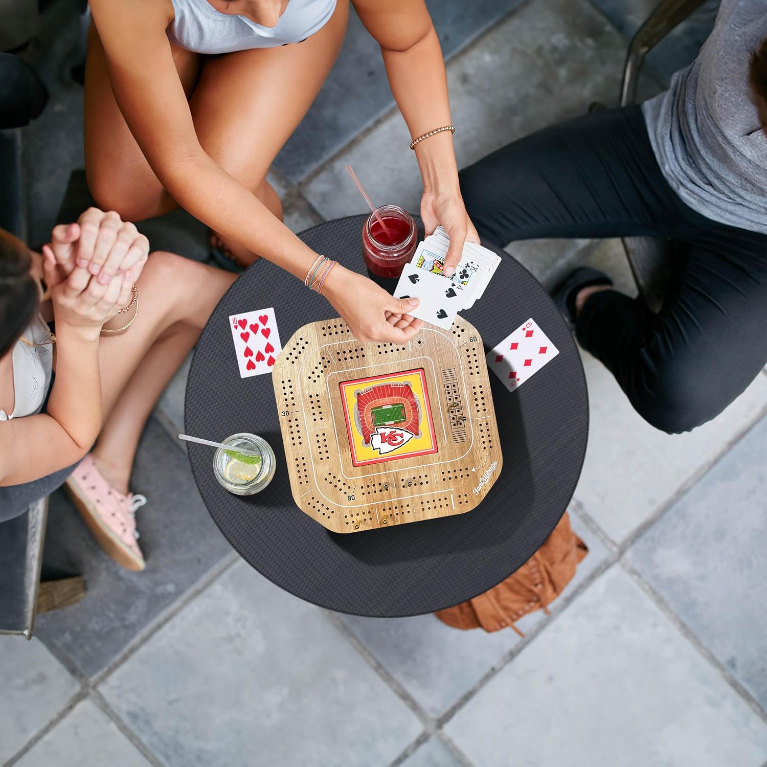 Detalle de YouTheFan NFL Licensed Fan Cribbage Wood Board Game