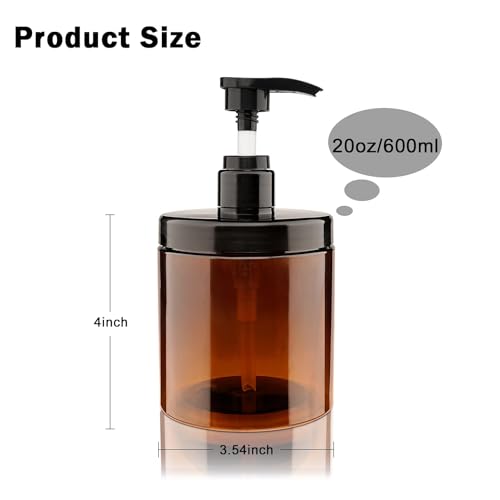 Thumbnail 1 de Hokretme 3Pcs 600ml Pump Bottle Dispensers – Wide Mouth, Refillable, BPA-Free