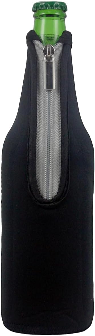 Detalle de AF-WAN Bierflasche Sleeve Keep – isolierender Neopren-Hülle-Set, 6er-Pack (3 Schwarz + 3 Orange), 550 ml