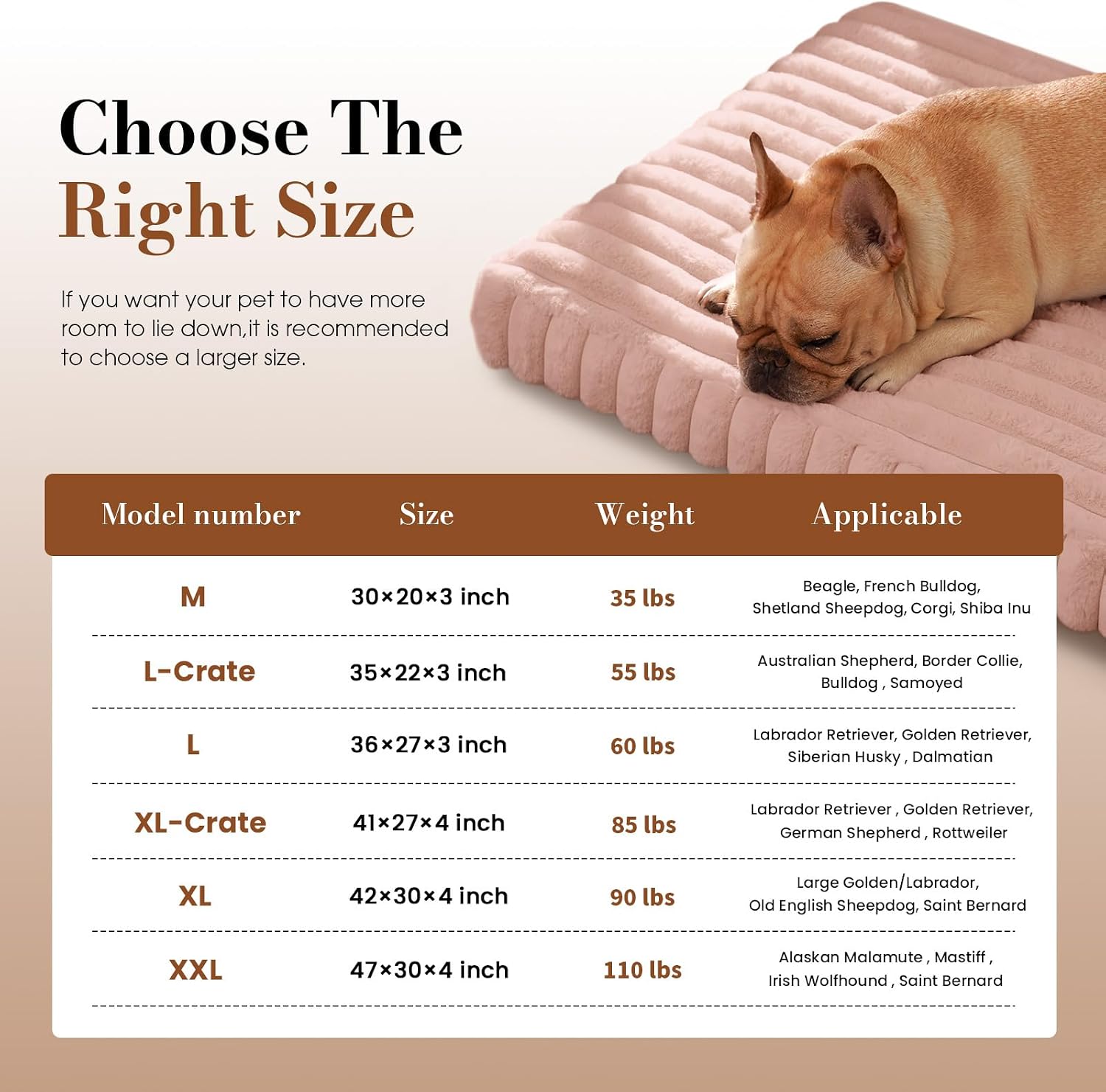 Thumbnail 5 de Cozila Large Orthopedic Dog Crate Bed, 35 x 22 x 3 in, Plush Cover