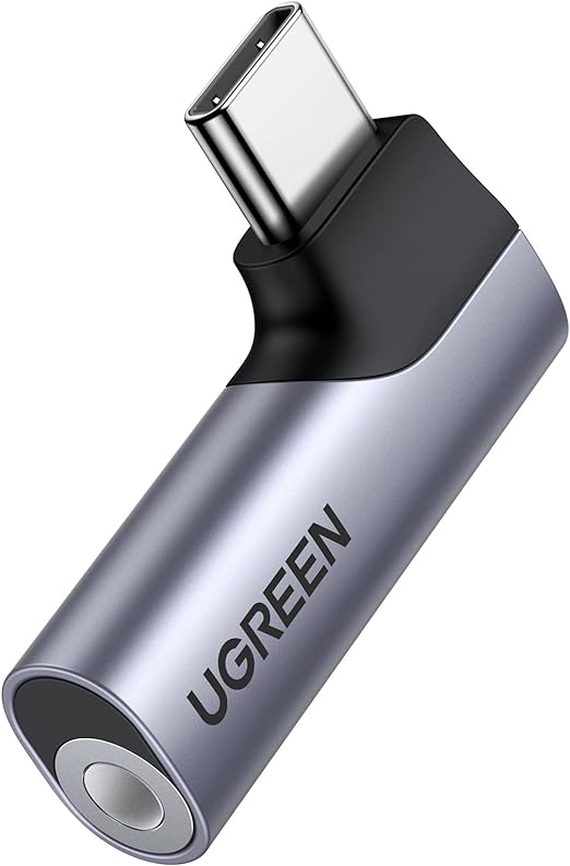 Detalle de UGREEN Adaptador USB-C a Jack 3.5mm 🎧 Compatible con iPhone y Galaxy