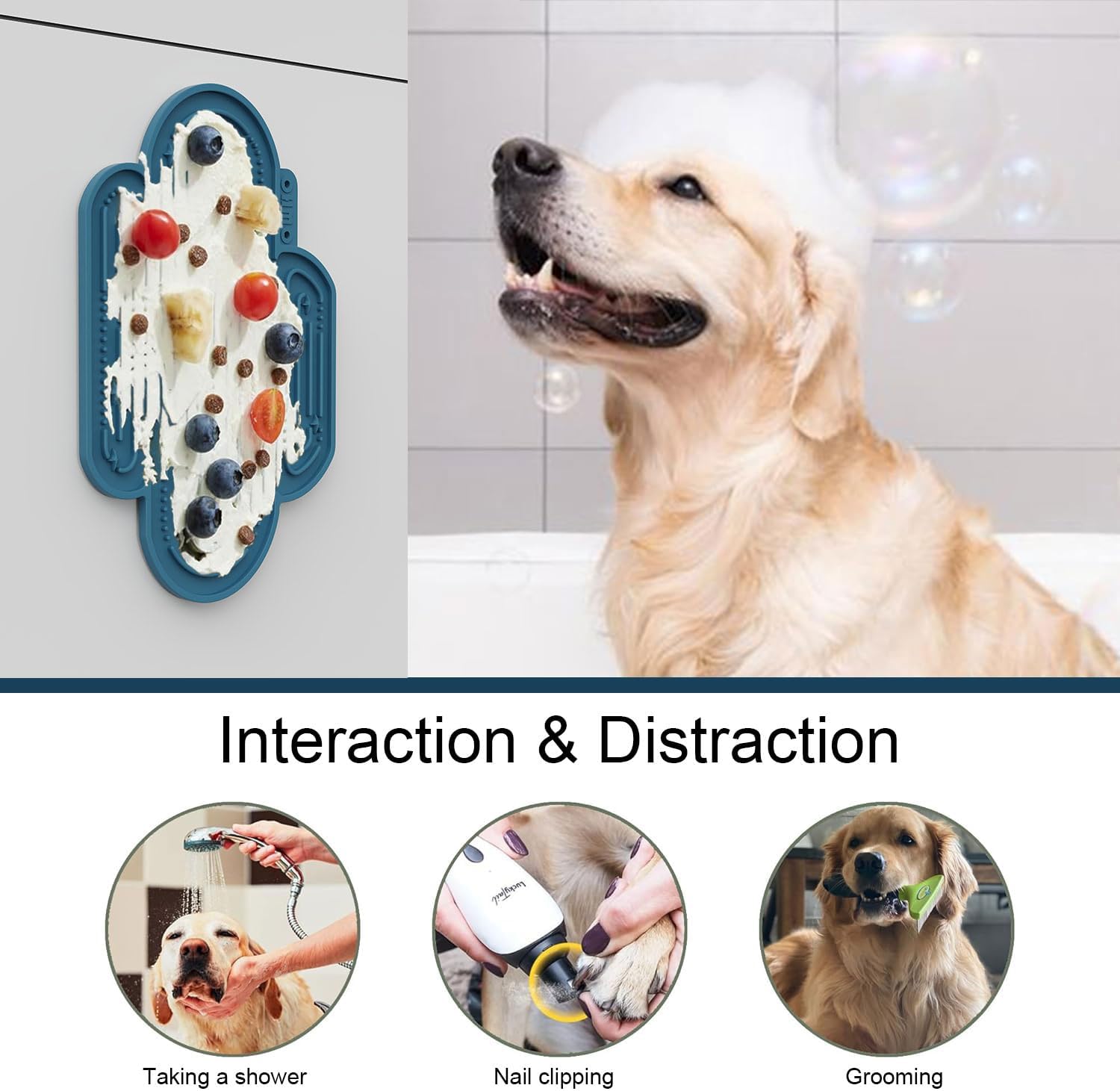 Detalle 2 de OHMO Schleckmatte für Hund & Katze (2-teilig) im Cactus-Design aus lebensmittelechtem Silikon