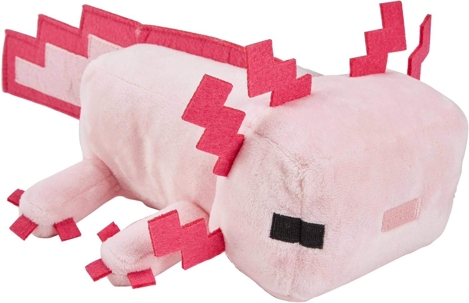 Detalle de Mattel Minecraft Axolotl Plüschfigur – ca. 21 cm, weich, Sammelobjekt für Fans ab 3 Jahren
