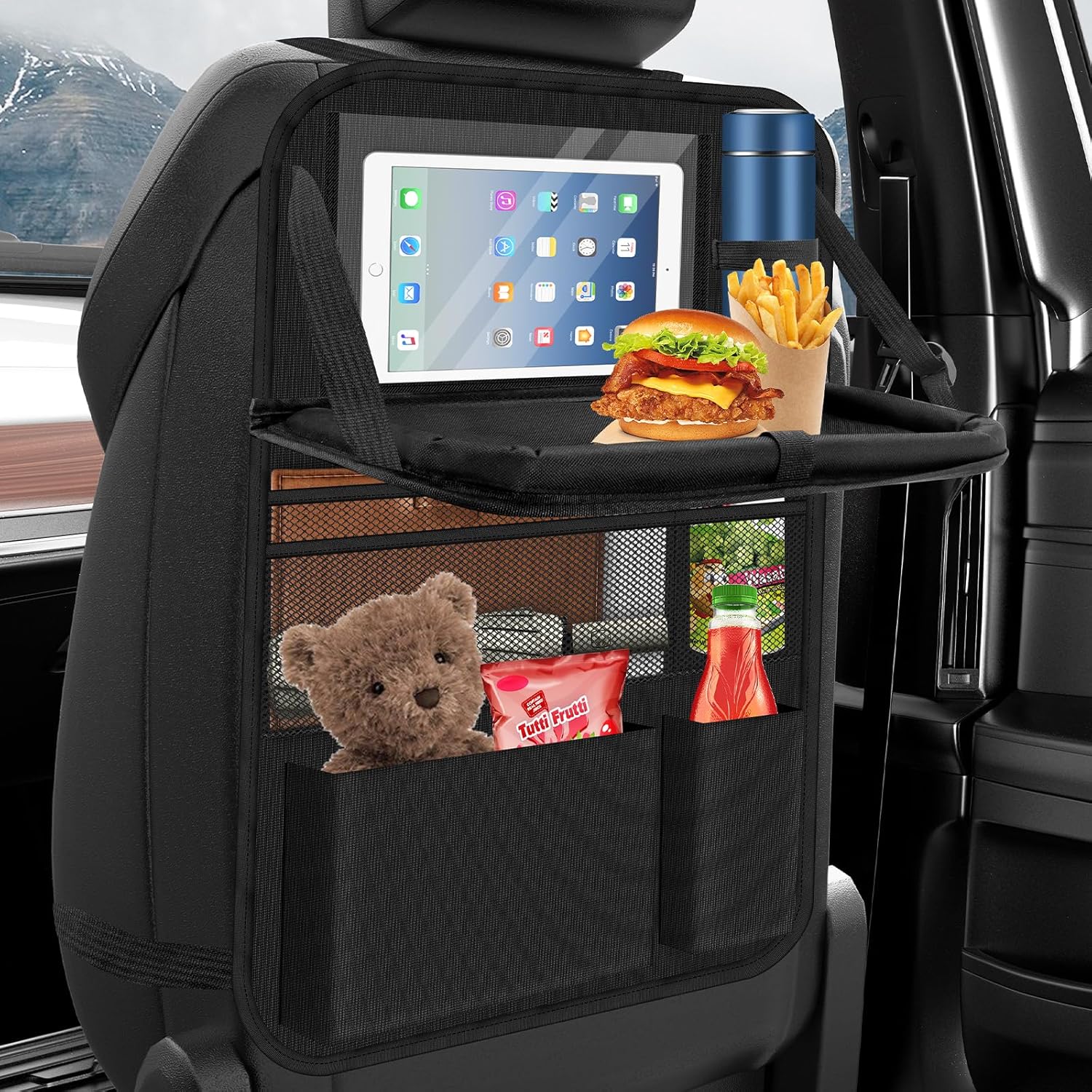 Detalle de Oneyus Auto Organizer Rücksitz-Organizer 1 Tablet Tasche