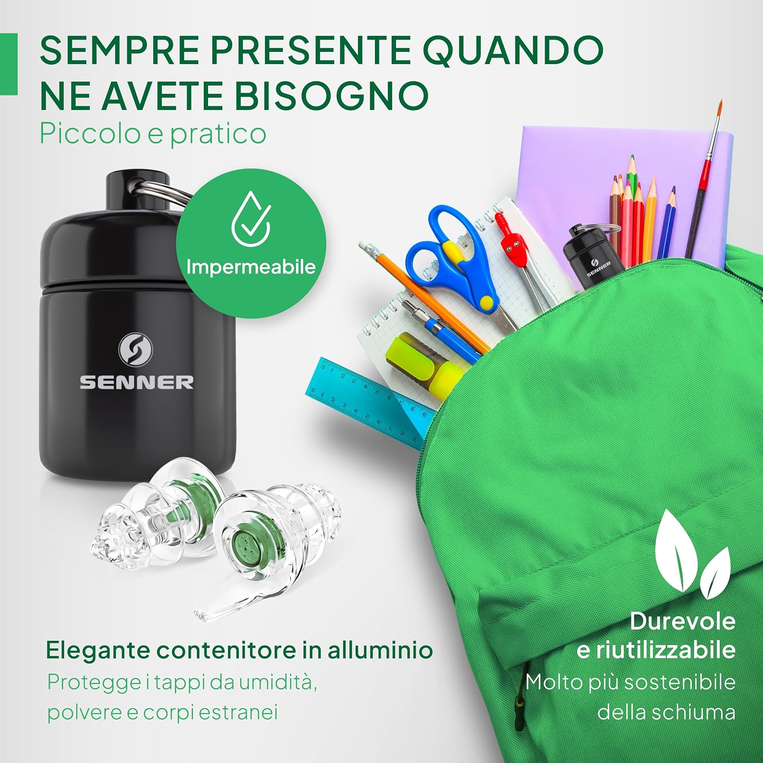 Thumbnail 5 de Senner KidsPro Plug tappi antirumore per bambini con contenitore in alluminio