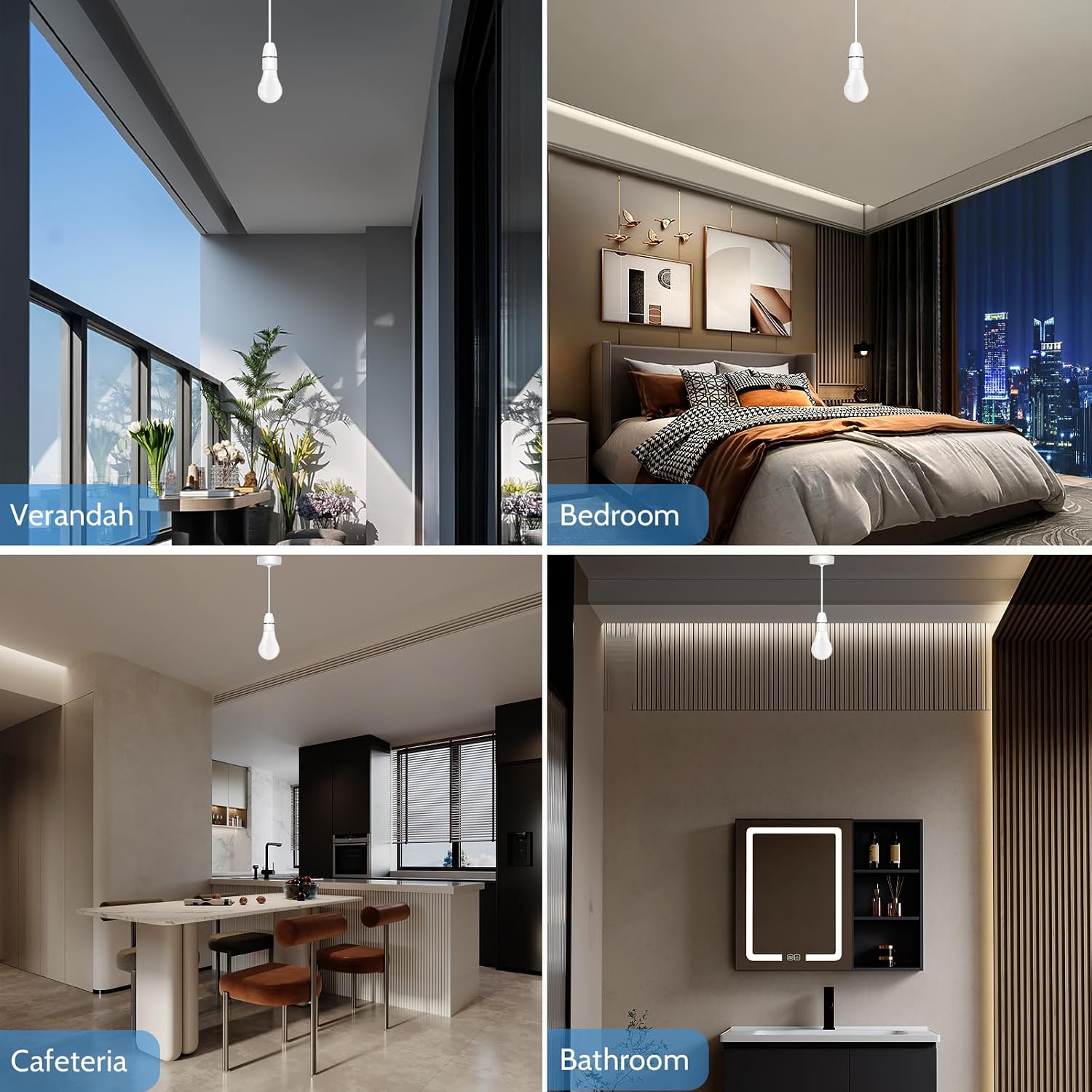 Thumbnail 5 de Caldarax Ceiling Pendant Light Fitting E27 150mm