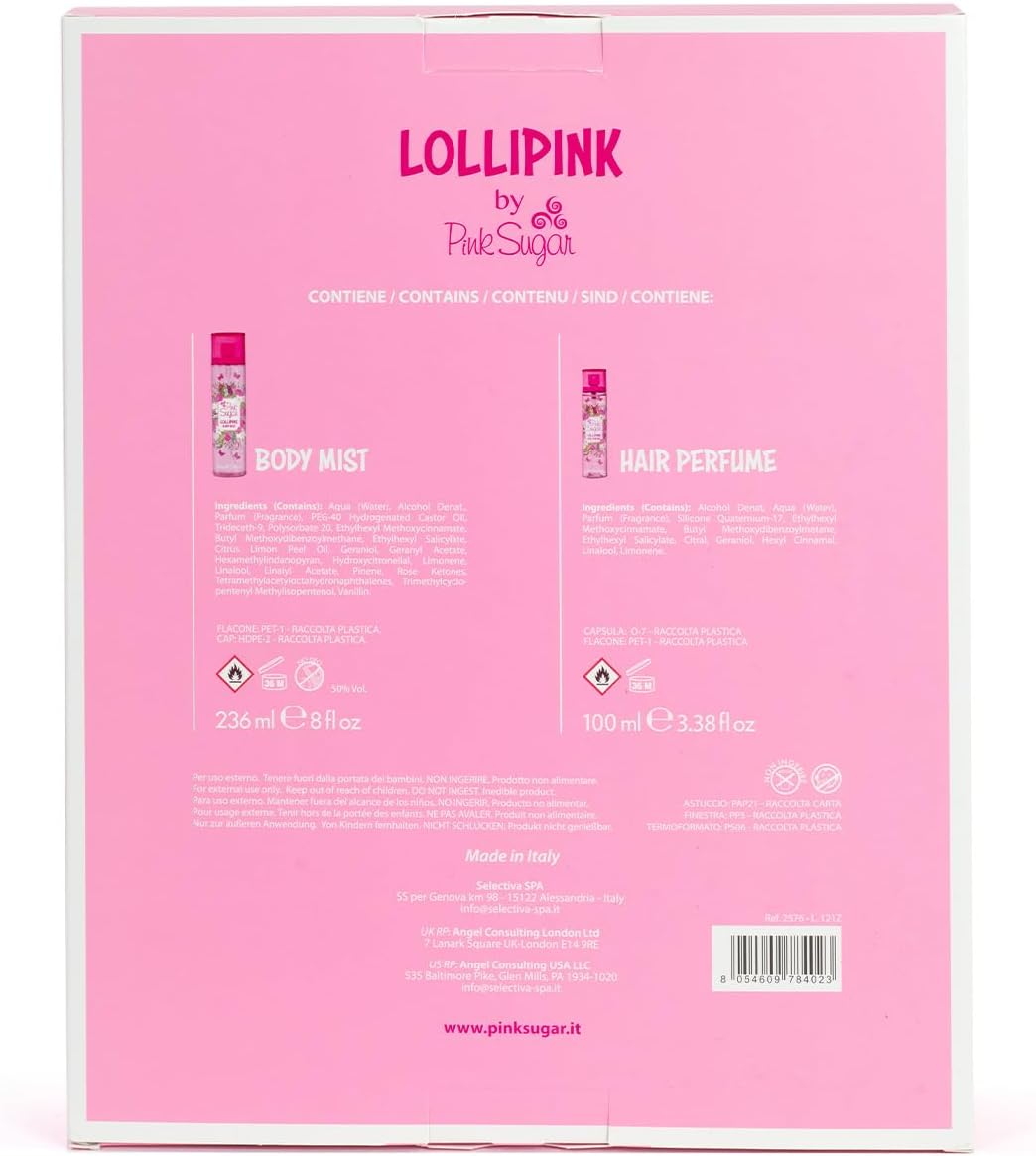 Detalle 2 de Lollipink by Pink Sugar cofanetto con Body Mist 236 ml e Hair Perfume 100 ml