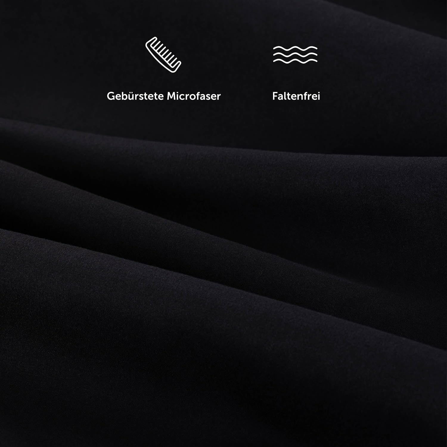Thumbnail 3 de Blumtal Spannbettlaken 180x200cm aus Microfaser – OEKO-TEX zertifiziert, Schwarz