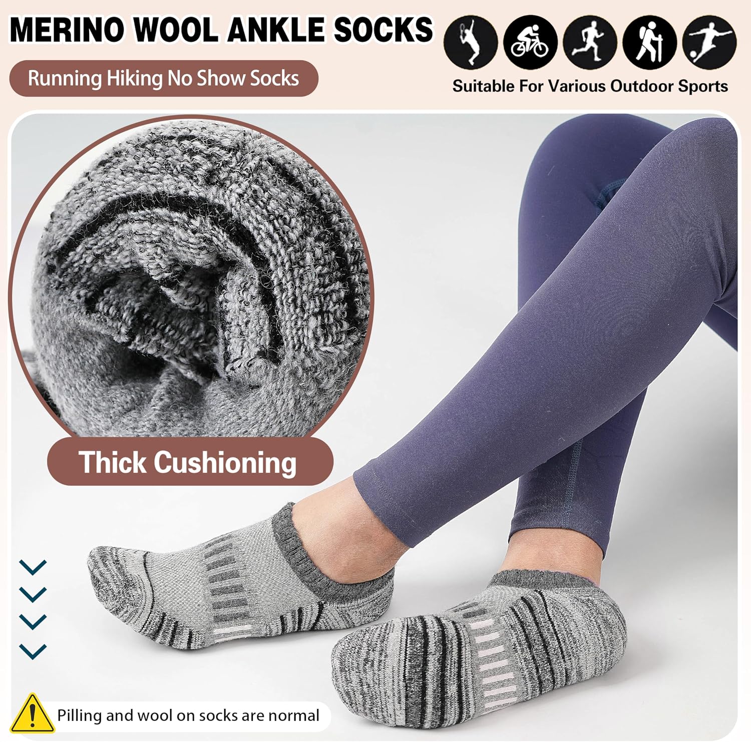 Thumbnail 2 de Merino Wool Ankle Running Socks