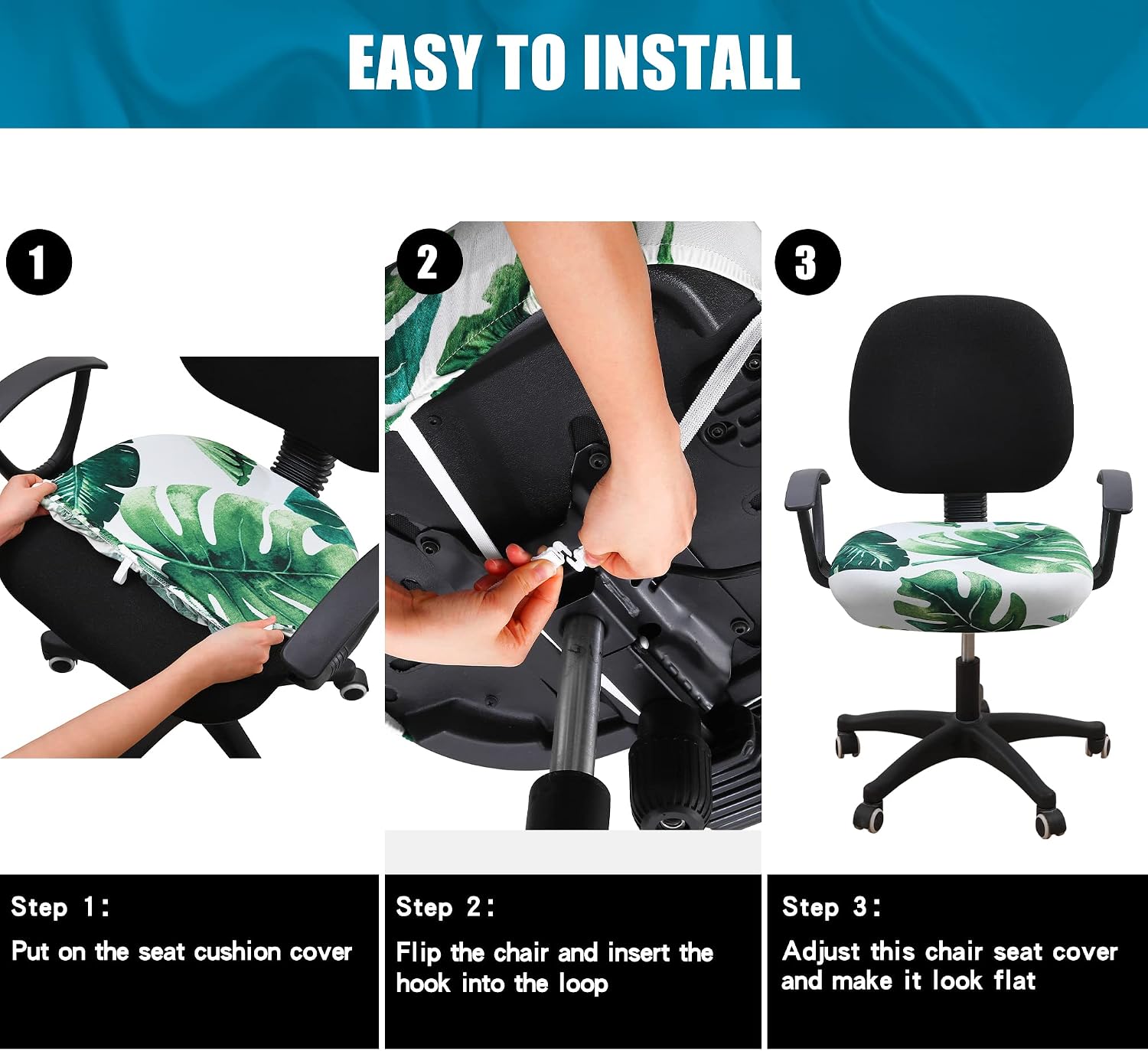 Thumbnail 6 de Smiry Office Chair Cover, Polyester-Spandex Blend