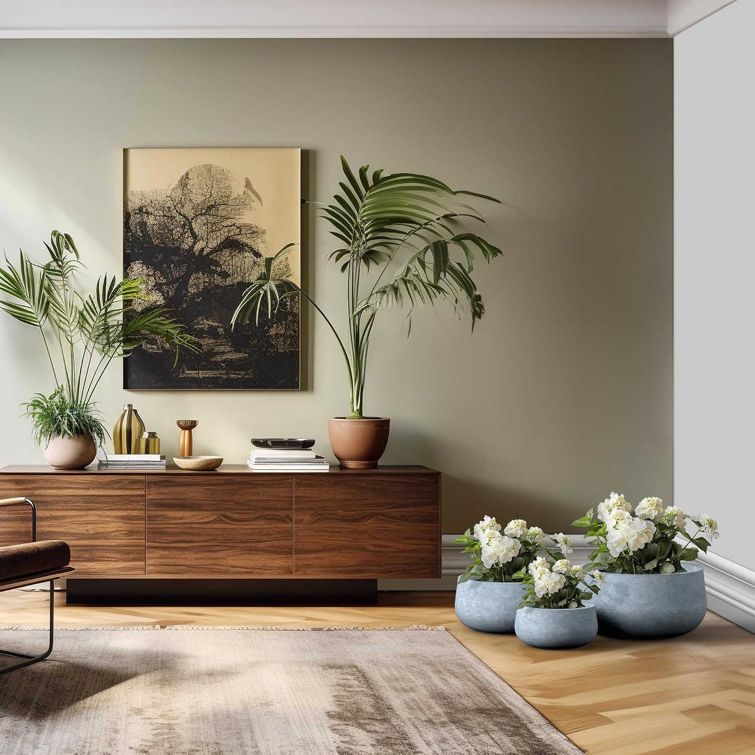 Thumbnail 4 de Kante Concrete Planters Set of 3, 19.6" 🌱