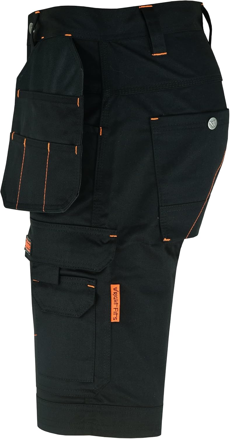 Detalle de WrightFits Men Holster Work Shorts – Heavy Duty Cargo Shorts for Trades