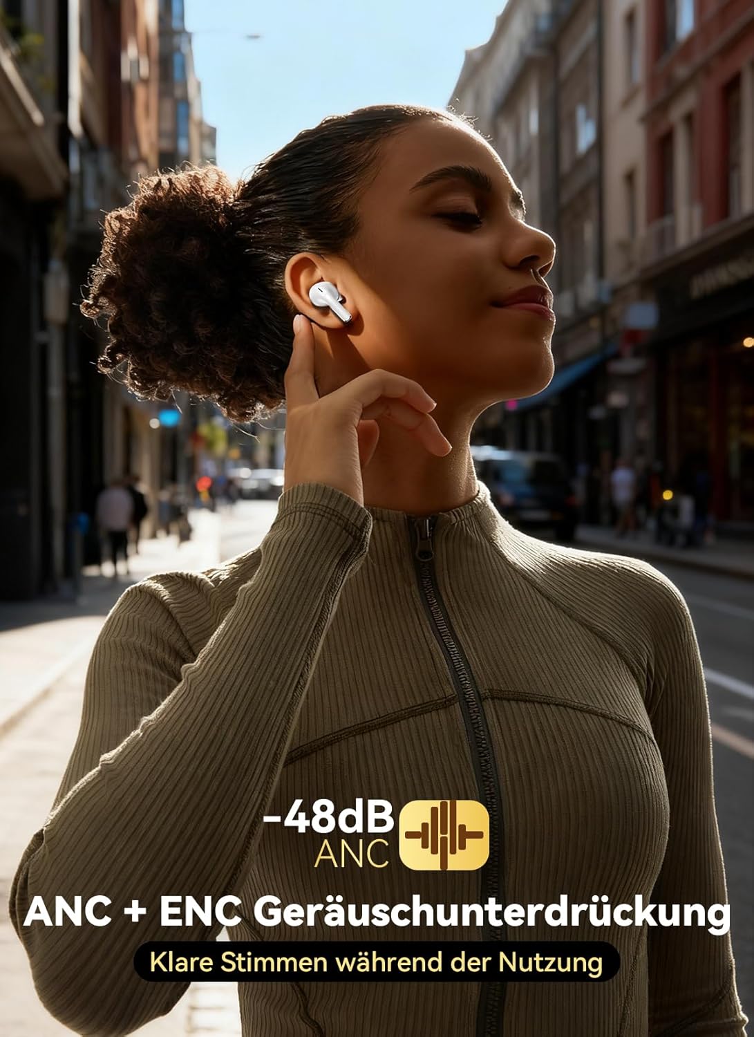 Thumbnail 3 de ZZU Kabellose Bluetooth-In-Ear Kopfhörer mit ANC & ENC, Smart Touch-Ladecase, 48 Std. Laufzeit (Weiß)