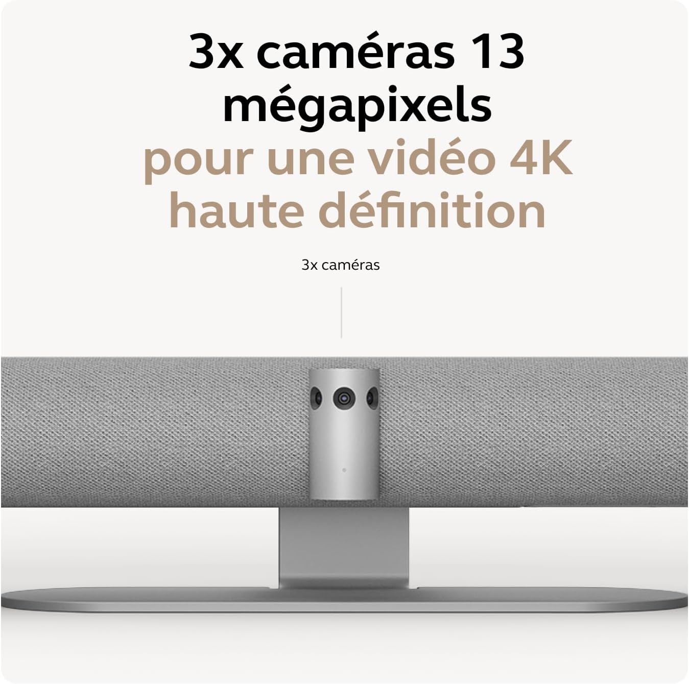 Detalle de Barre vidéo panoramique 4K Jabra PanaCast 50 – Caméra de visioconférence pour petites et moyennes salles