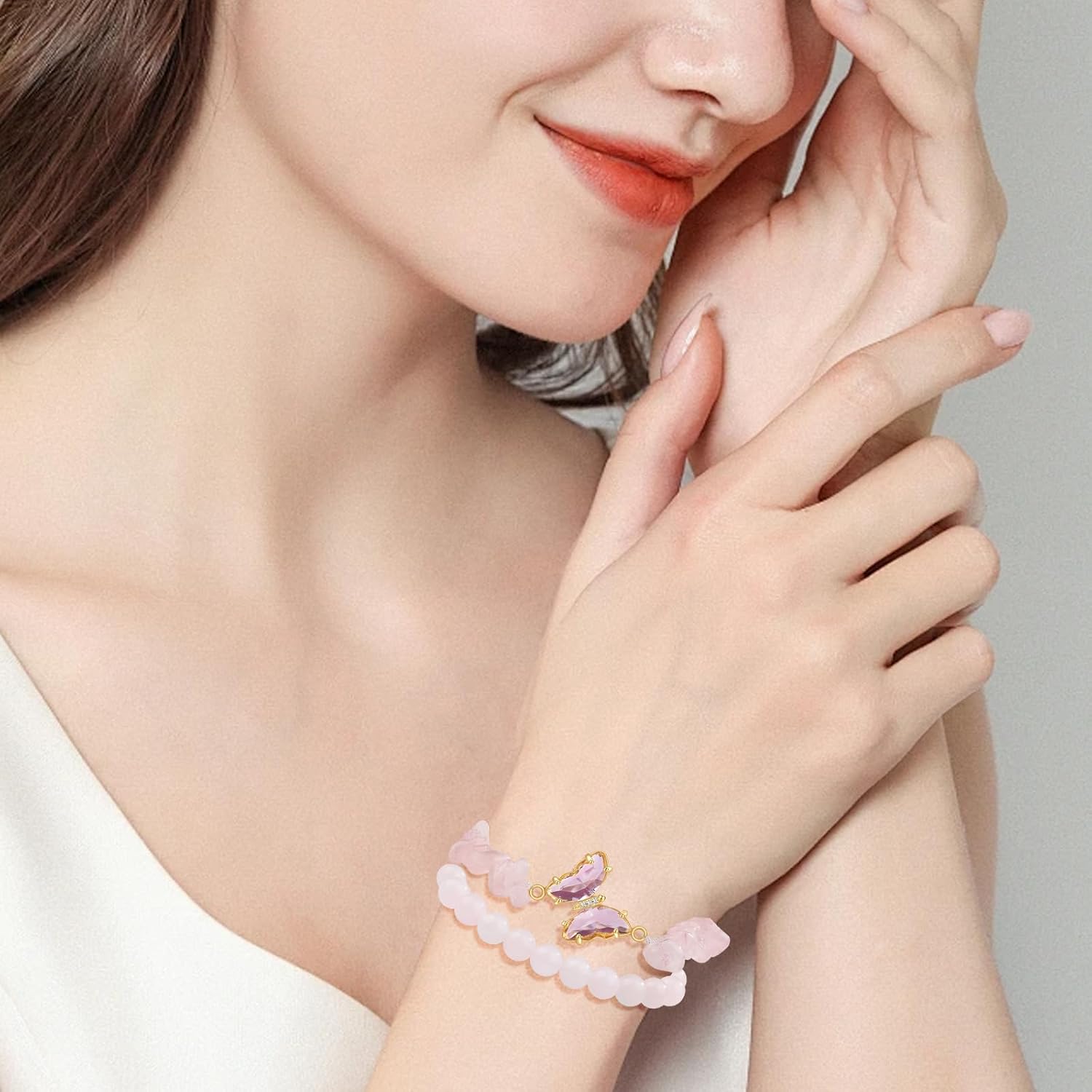 Thumbnail 3 de Bracelet CheersLife pour femme en pierres naturelles avec message de soutien