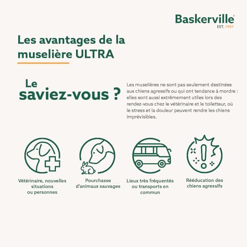 Thumbnail 2 de Baskerville Ultra Muselière pour Chien Noir - Taille 5, adaptée Berger Allemand/Labrador/Husky