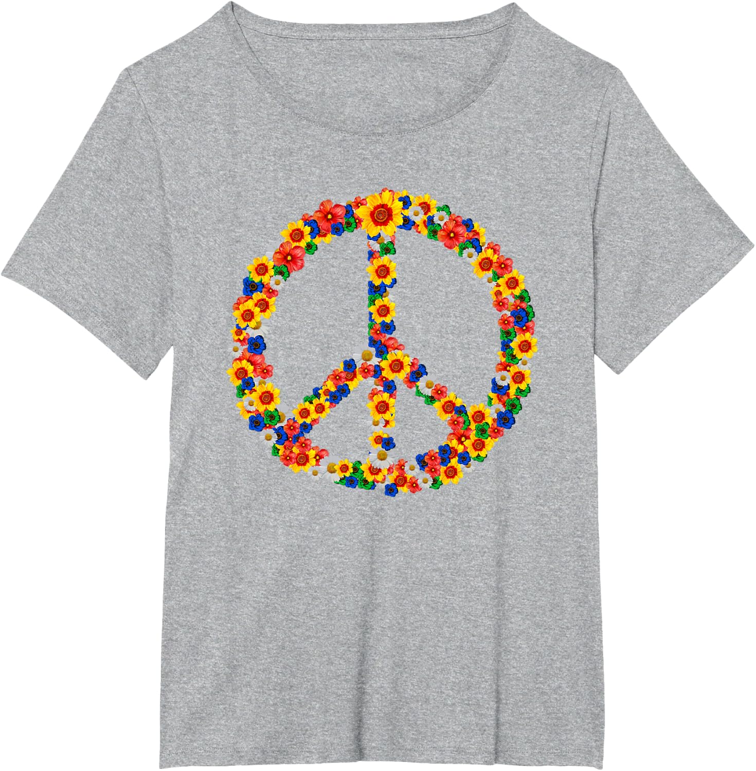 Detalle de Peace Love Tenue Hippie Flower Power des années 60 et 70 – T-Shirt
