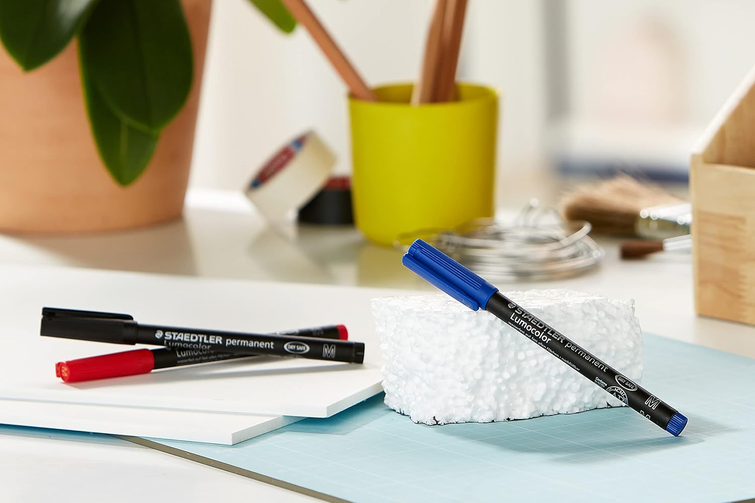Detalle de STAEDTLER 317-S BK3D – markery permanentne, średnia końcówka, 3 szt.
