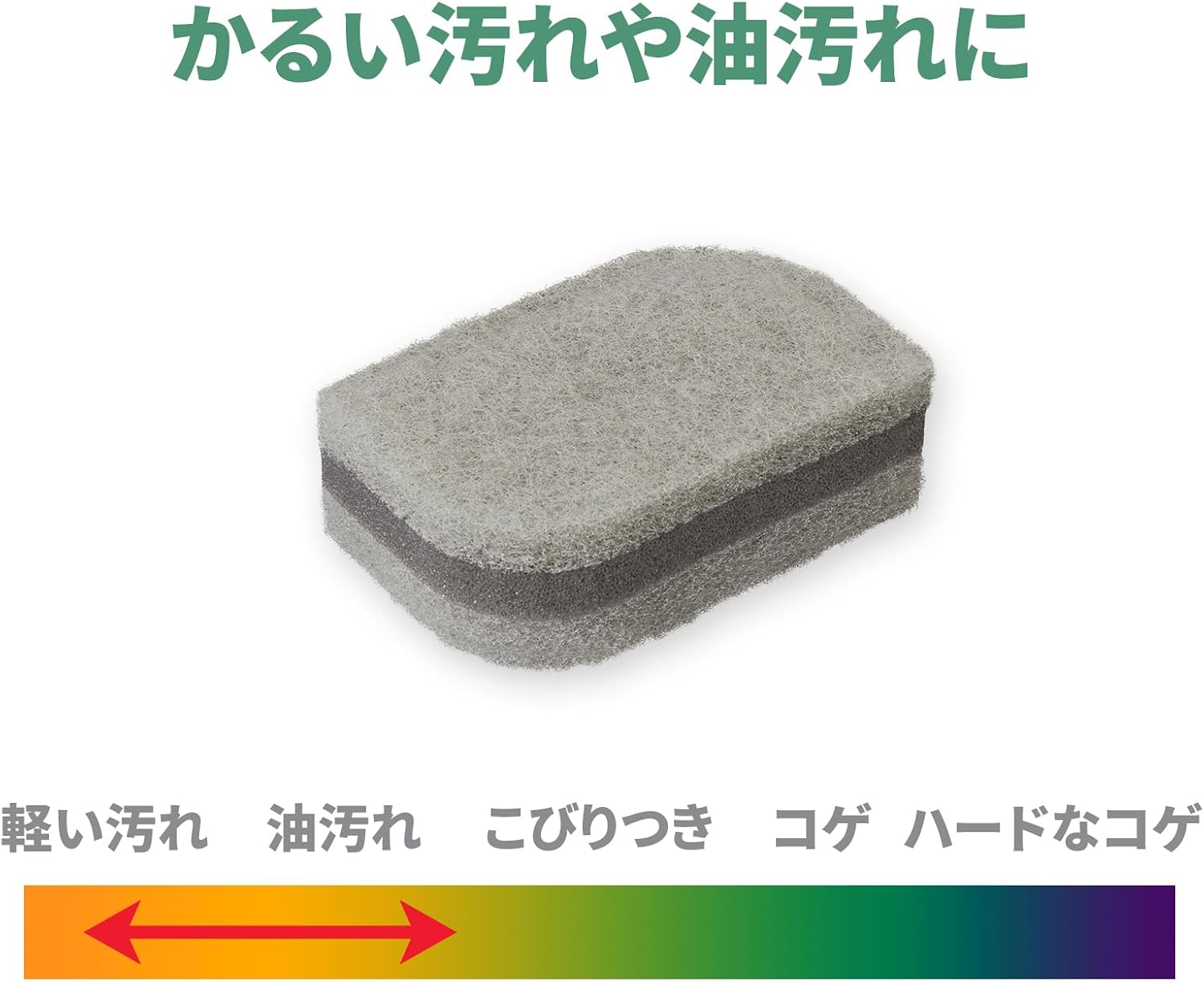 Thumbnail 6 de 3M スコッチ・ブライト SS-72KGY-6P A キッチンスポンジ リーフ型・抗菌・グレー6個