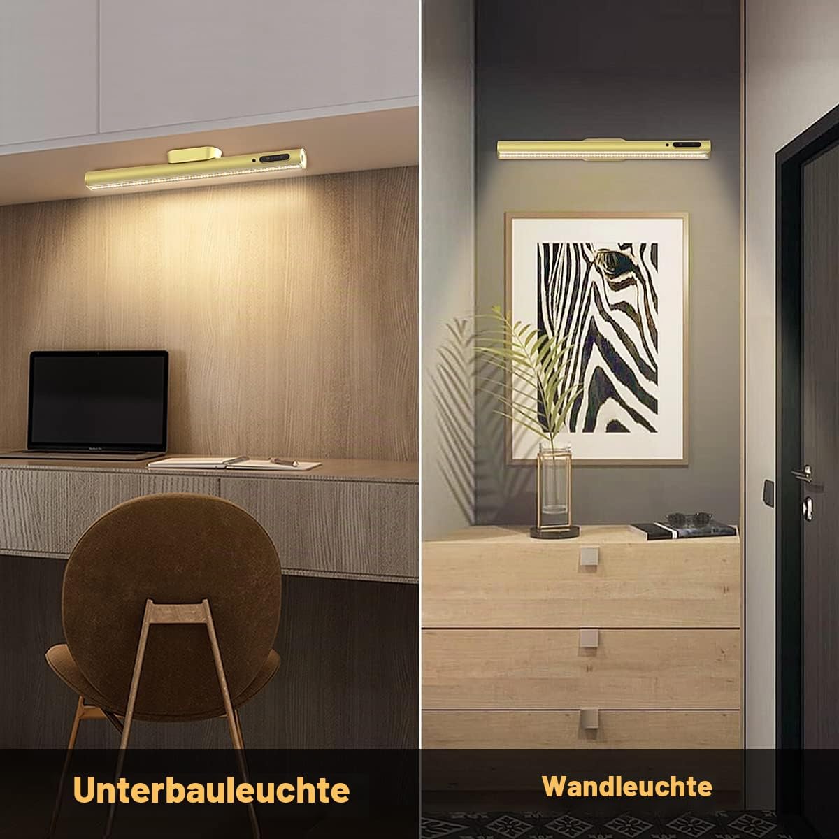 Detalle 2 de bravzurg Unterbauleuchte Küche LED Akku mit Fernbedienung & Magnet, dimmbar (3 Farbtemperaturen)