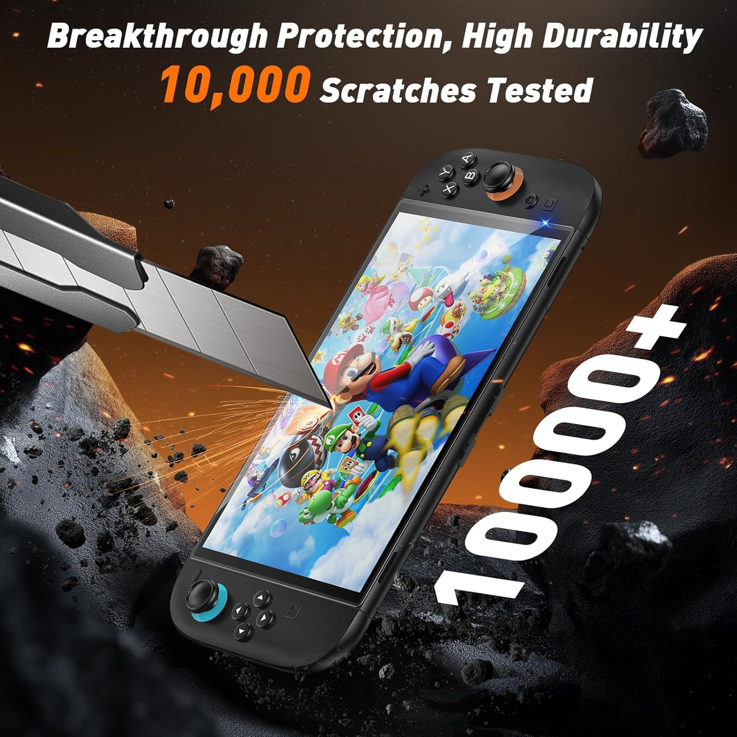 Detalle de daydayup 4-Pack Tempered Glass Screen Protector for Nintendo Switch 2 (7.9-inch, 2025) with Alignment Frame