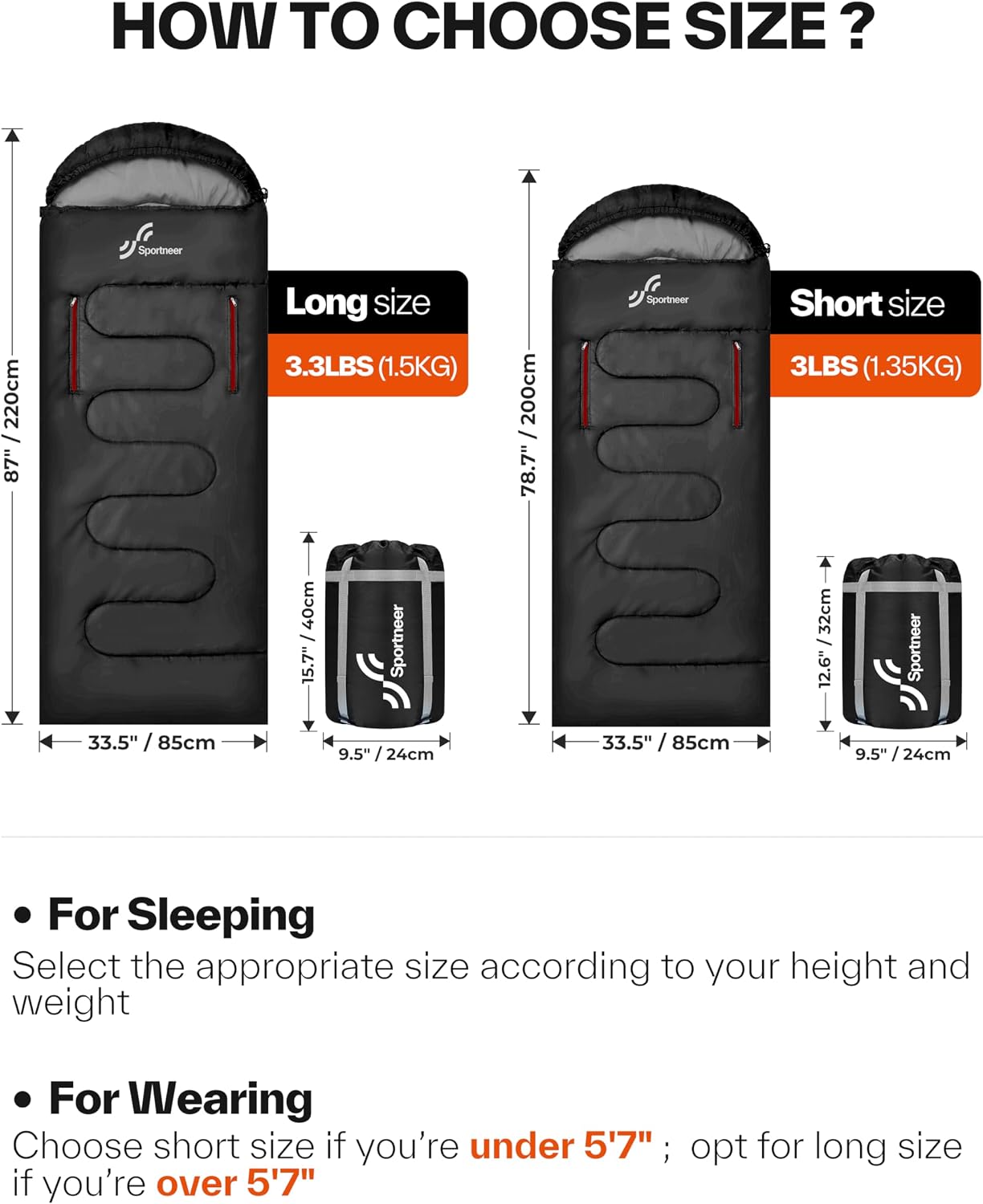 Thumbnail 5 de Sportneer Y21-80500-13 SP Wearable Sleeping Bag with Arm Zippers