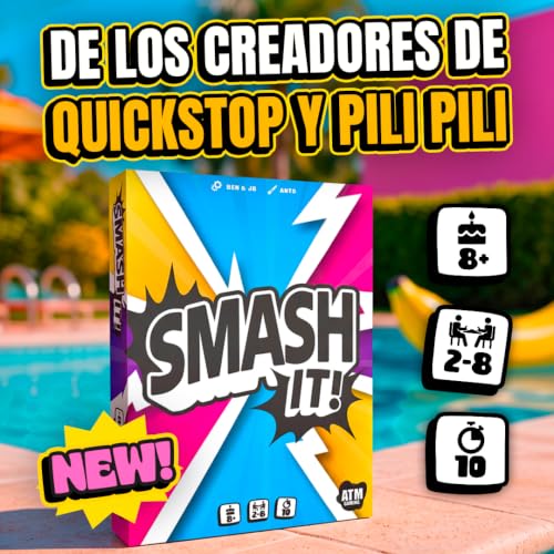 Thumbnail 1 de Smash It! – Juego de cartas rápido para 2 a 8 jugadores de ATM Gaming