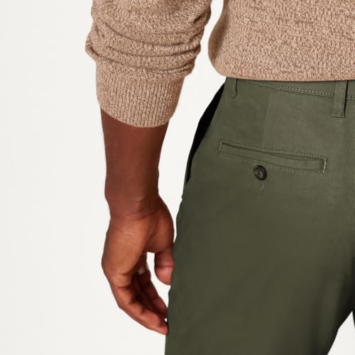 Detalle de Amazon Essentials pantalon chino slim homme en coton extensible, vert olive, 28W/28L